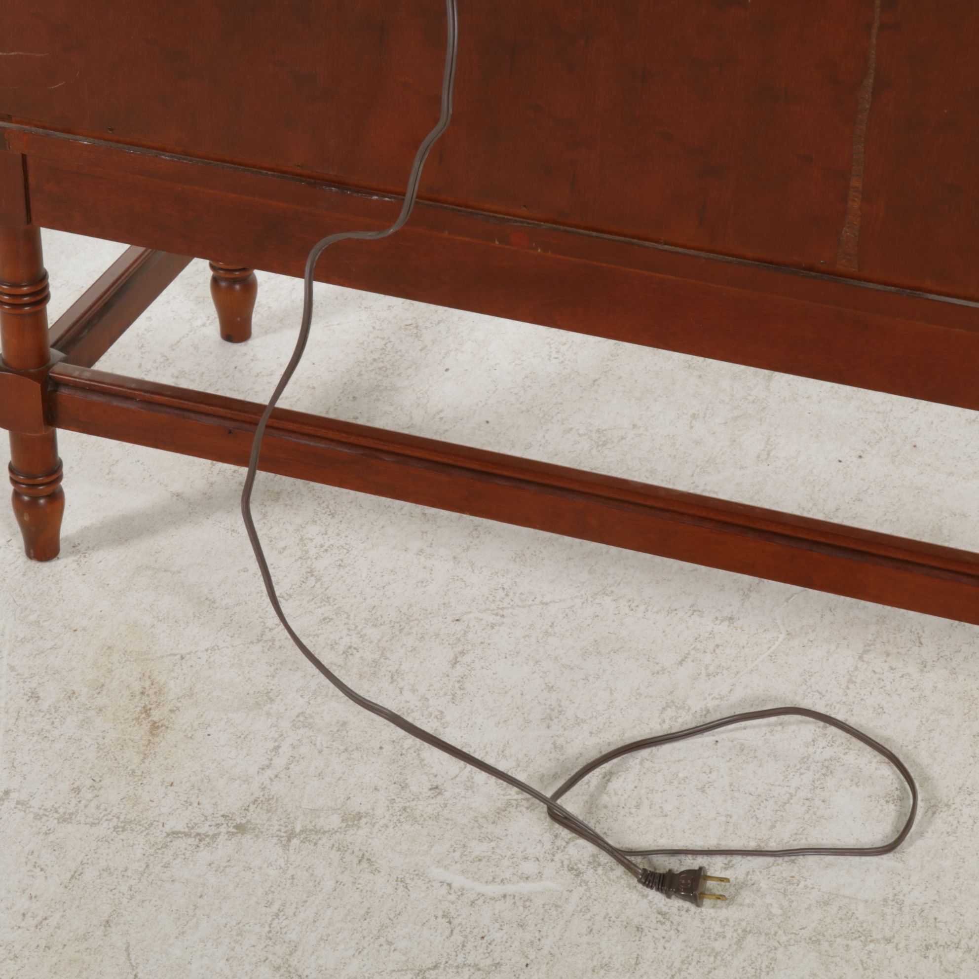 Cherry Display Cabinet with Lighted Shelves