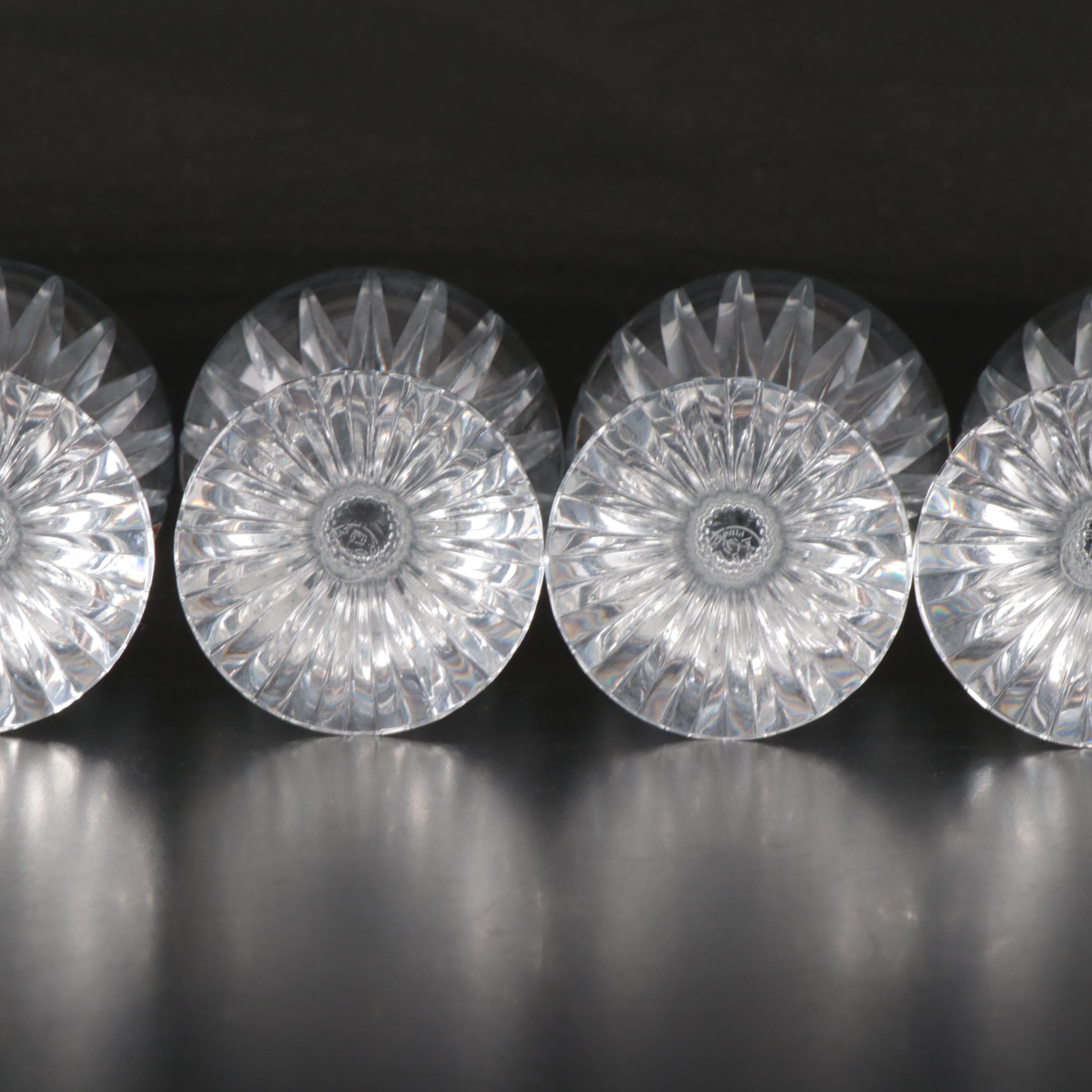 Baccarat "Massena" Cut Crystal White Wine Glasses