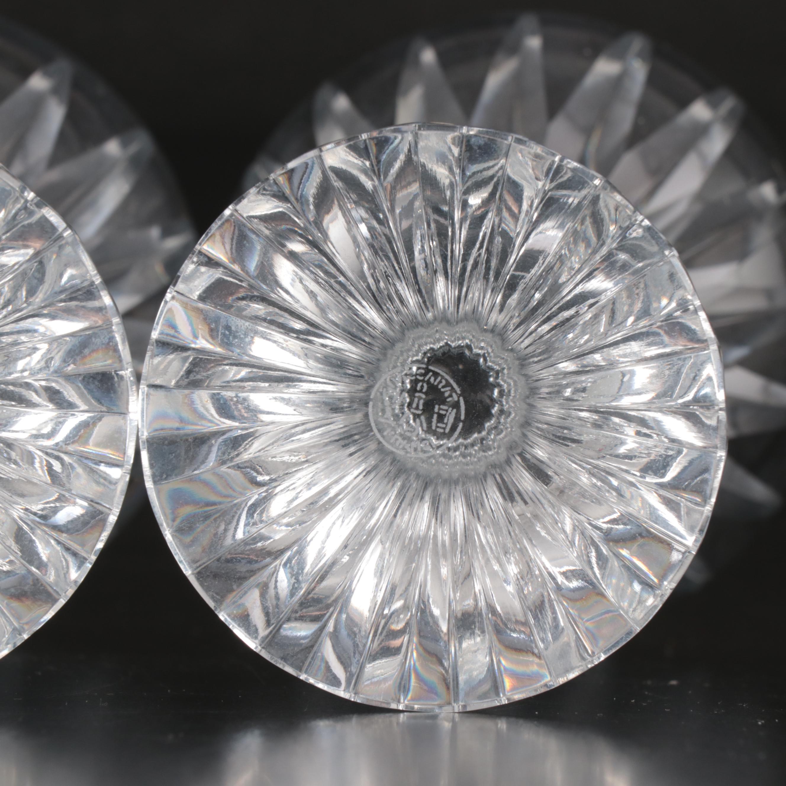 Baccarat "Massena" Cut Crystal White Wine Glasses