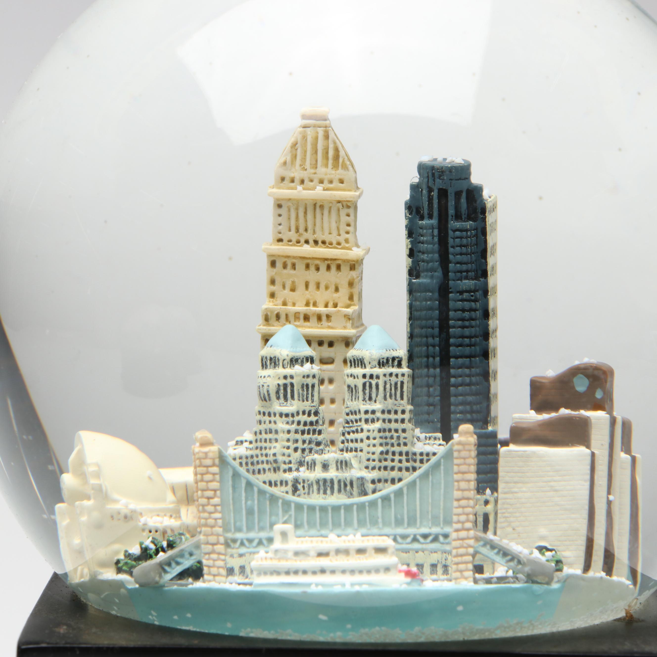 Pfaltzgraff Cardinal and More Christmas Musical Snow Globes