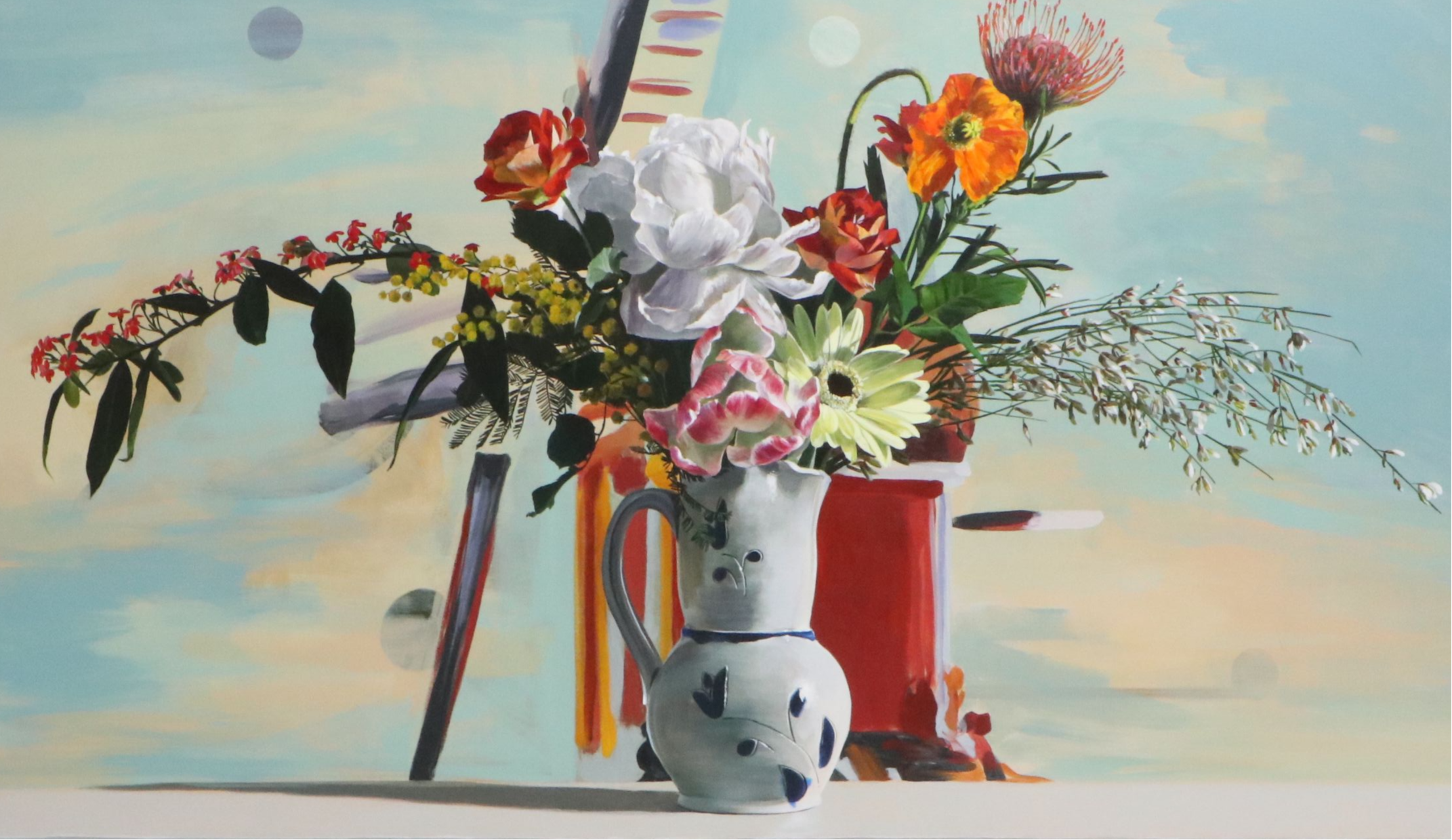 Ben Schonzeit Still Life Acrylic Painting "Dutch Too," 1995