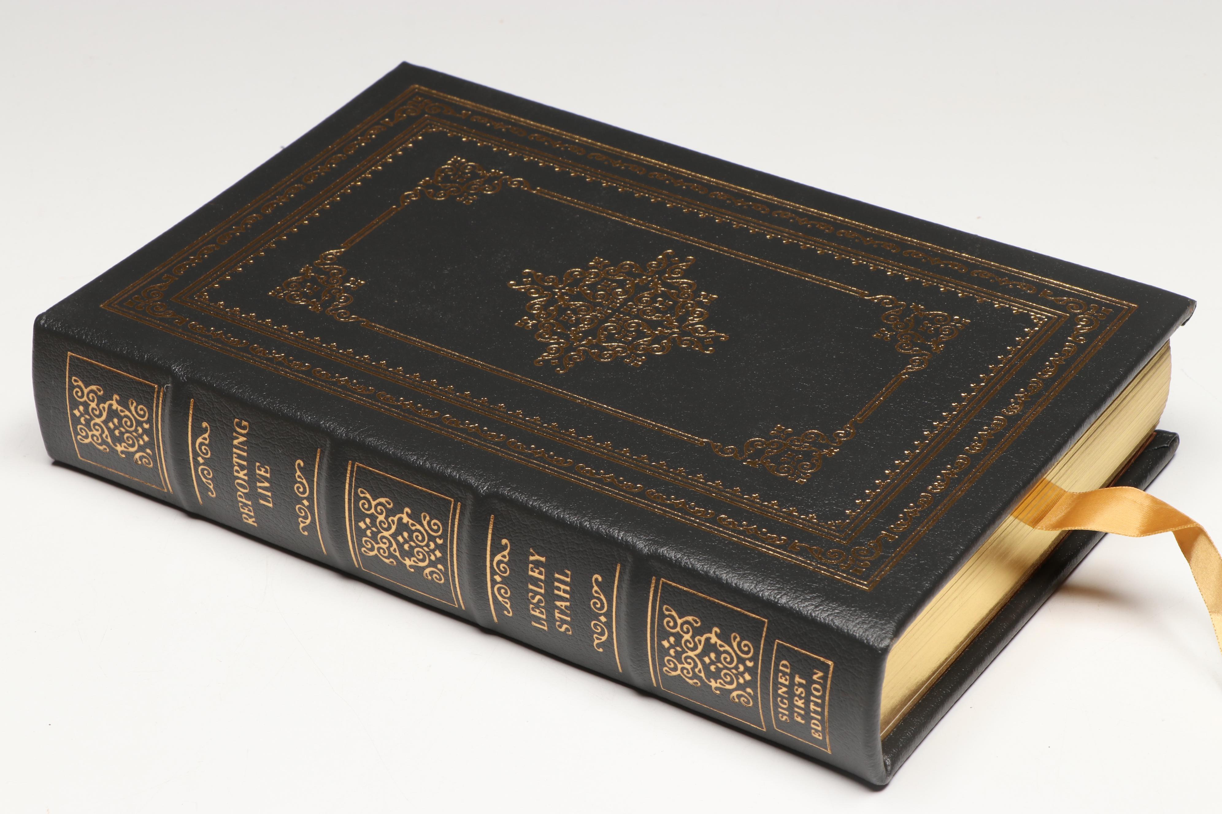 Signed Limited First Edition "Reporting Live" by Lesley Stahl and More Books