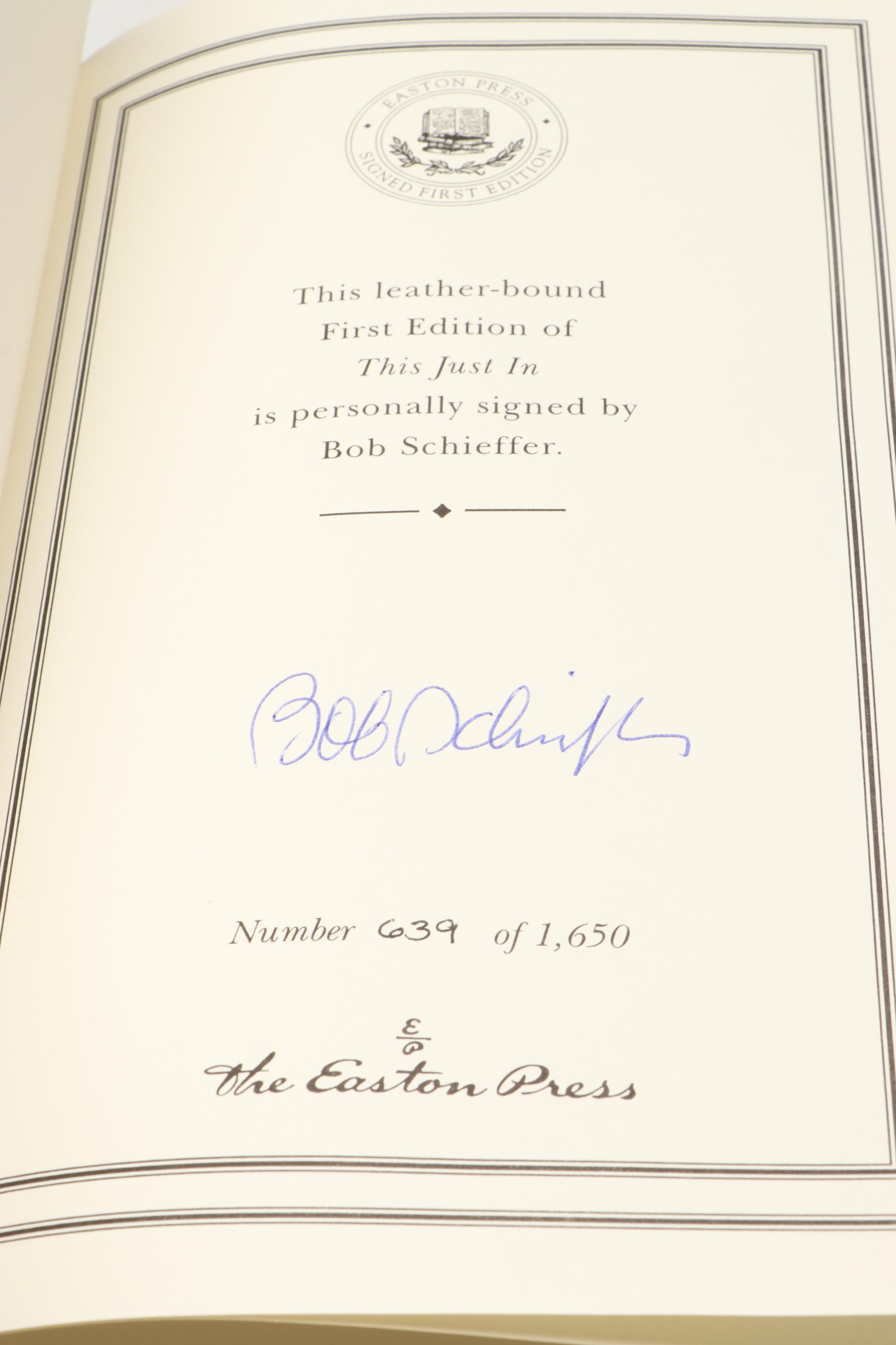 Signed Limited First Edition "Reporting Live" by Lesley Stahl and More Books