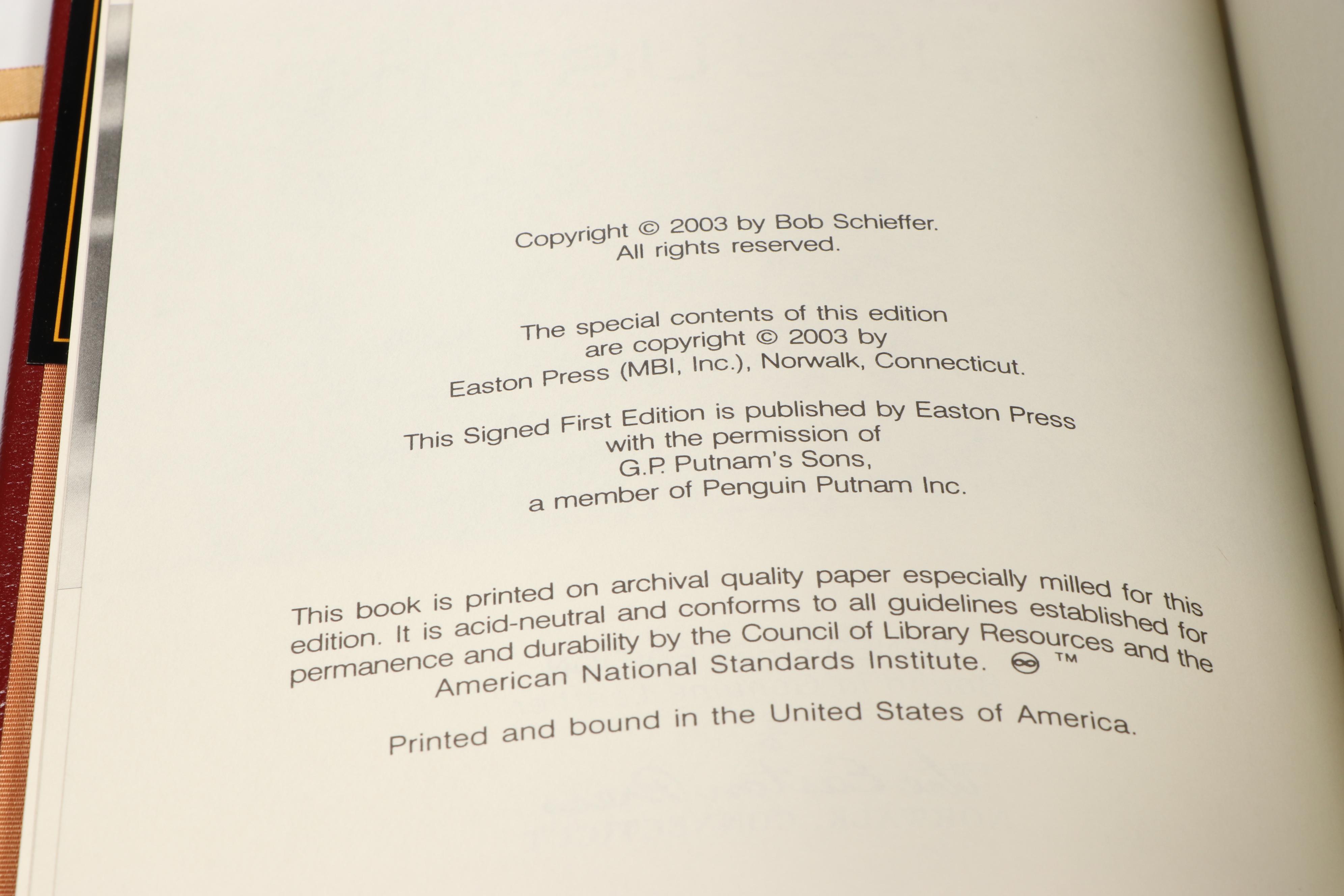 Signed Limited First Edition "Reporting Live" by Lesley Stahl and More Books