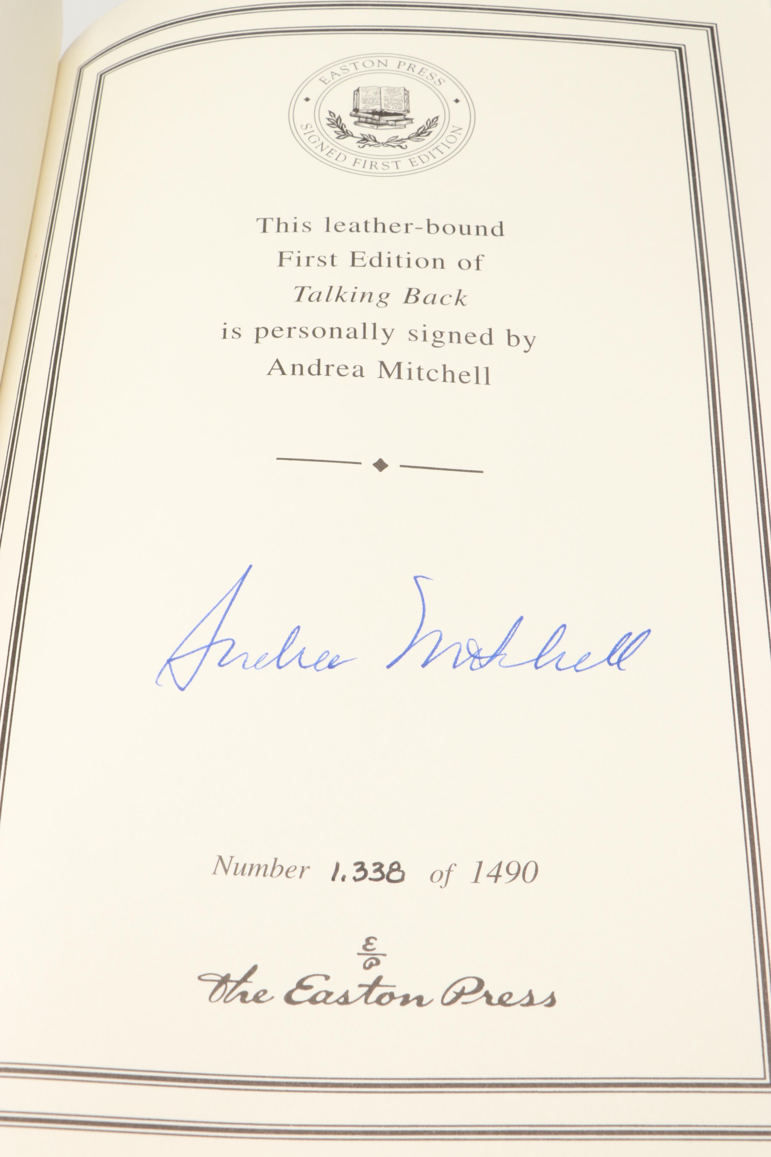 Signed Limited First Edition "Reporting Live" by Lesley Stahl and More Books