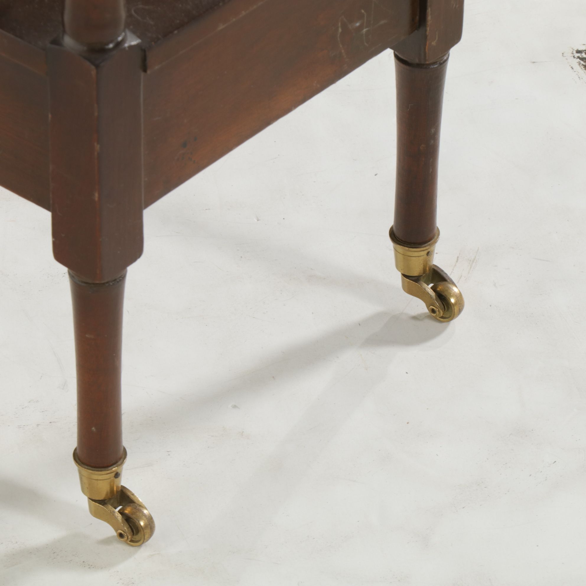 English Regency Style Faux Bamboo Canterbury Magazine Rack