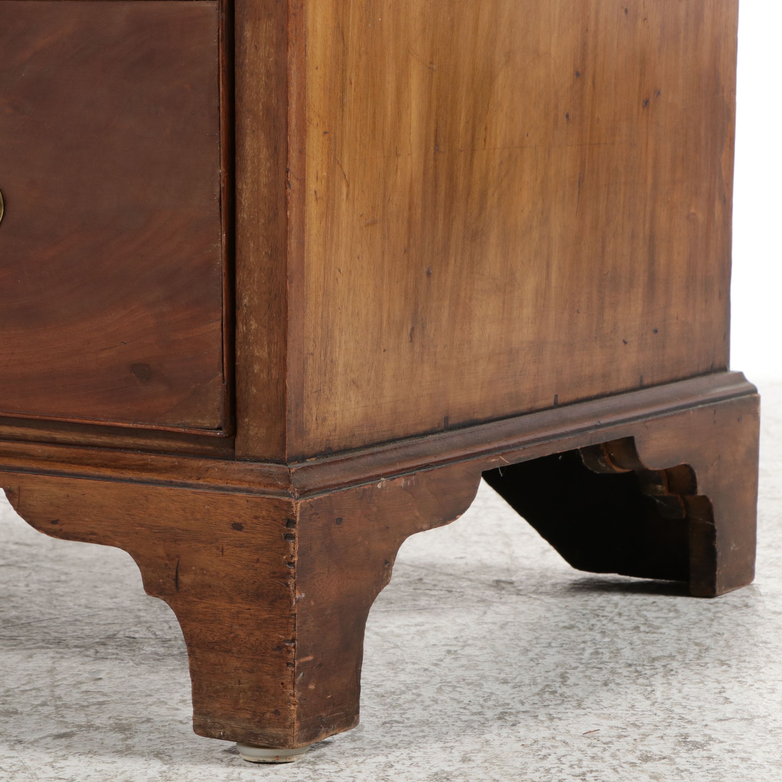 George III Chinese Chippendale Style Mahogany Chest on Chest