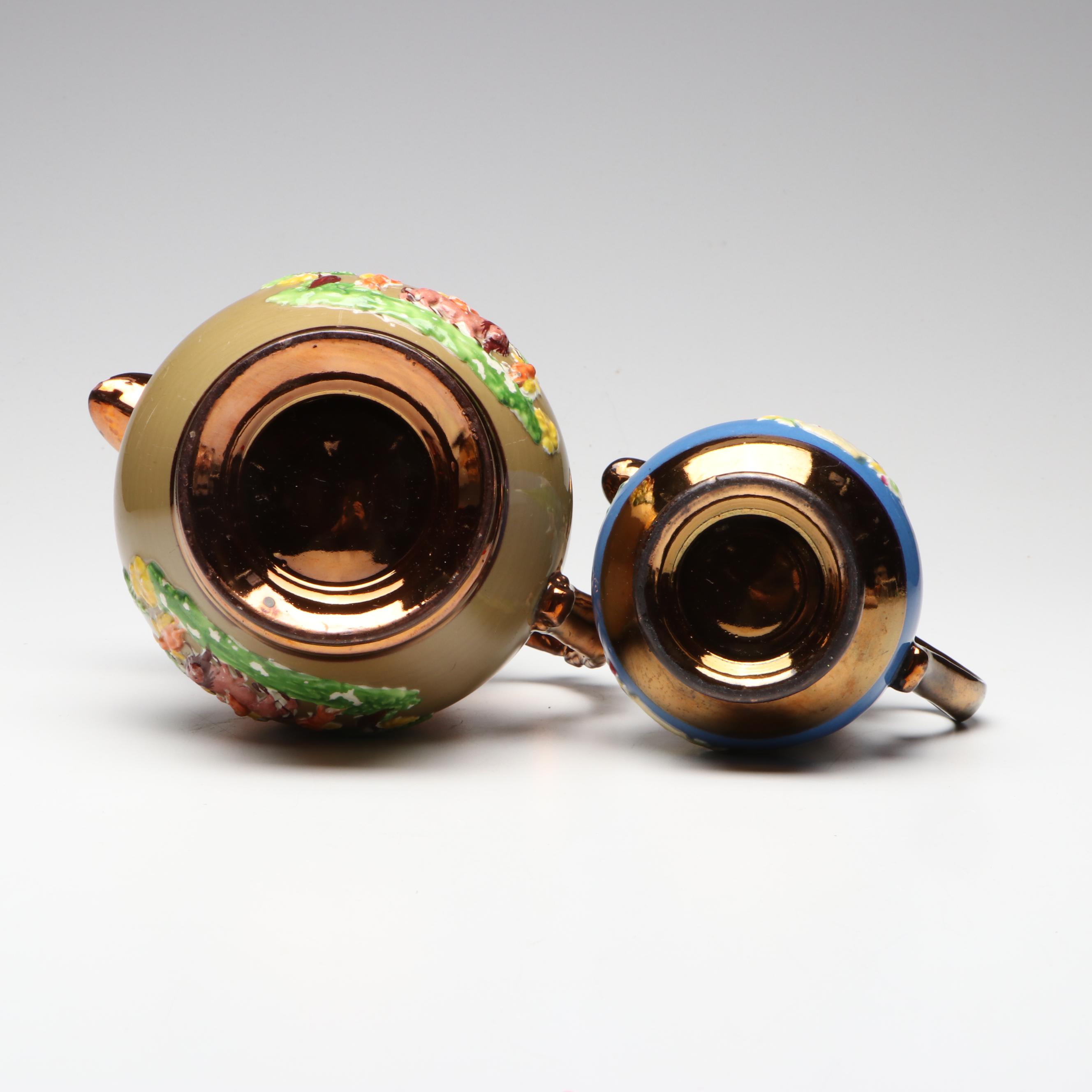 Lancaster & Sandland with Other Vintage Ceramic Lusterware Pitchers