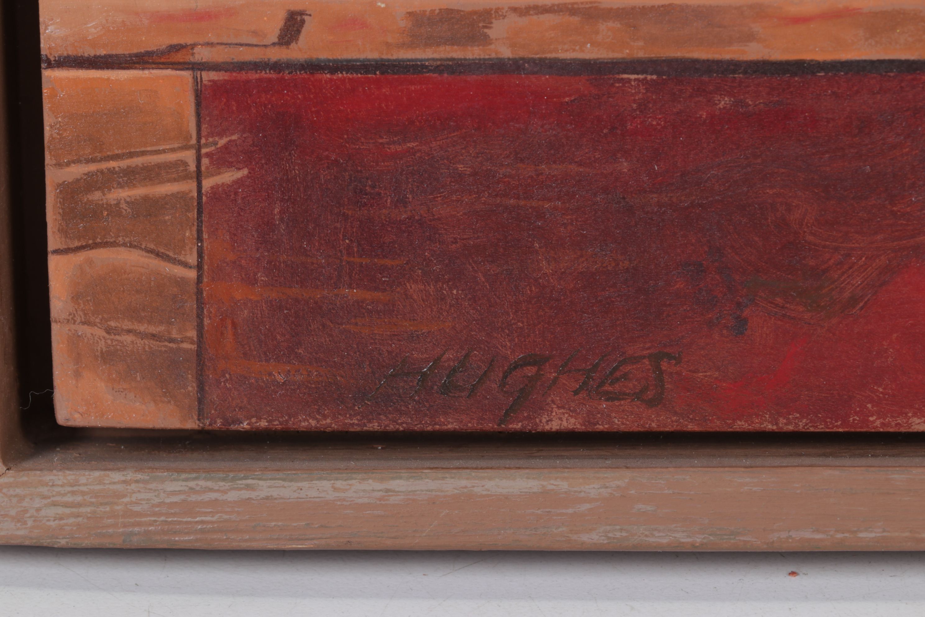 Manuel Hughes Still Life Oil Painting of Copper Finial, Mid to Late 20th Century