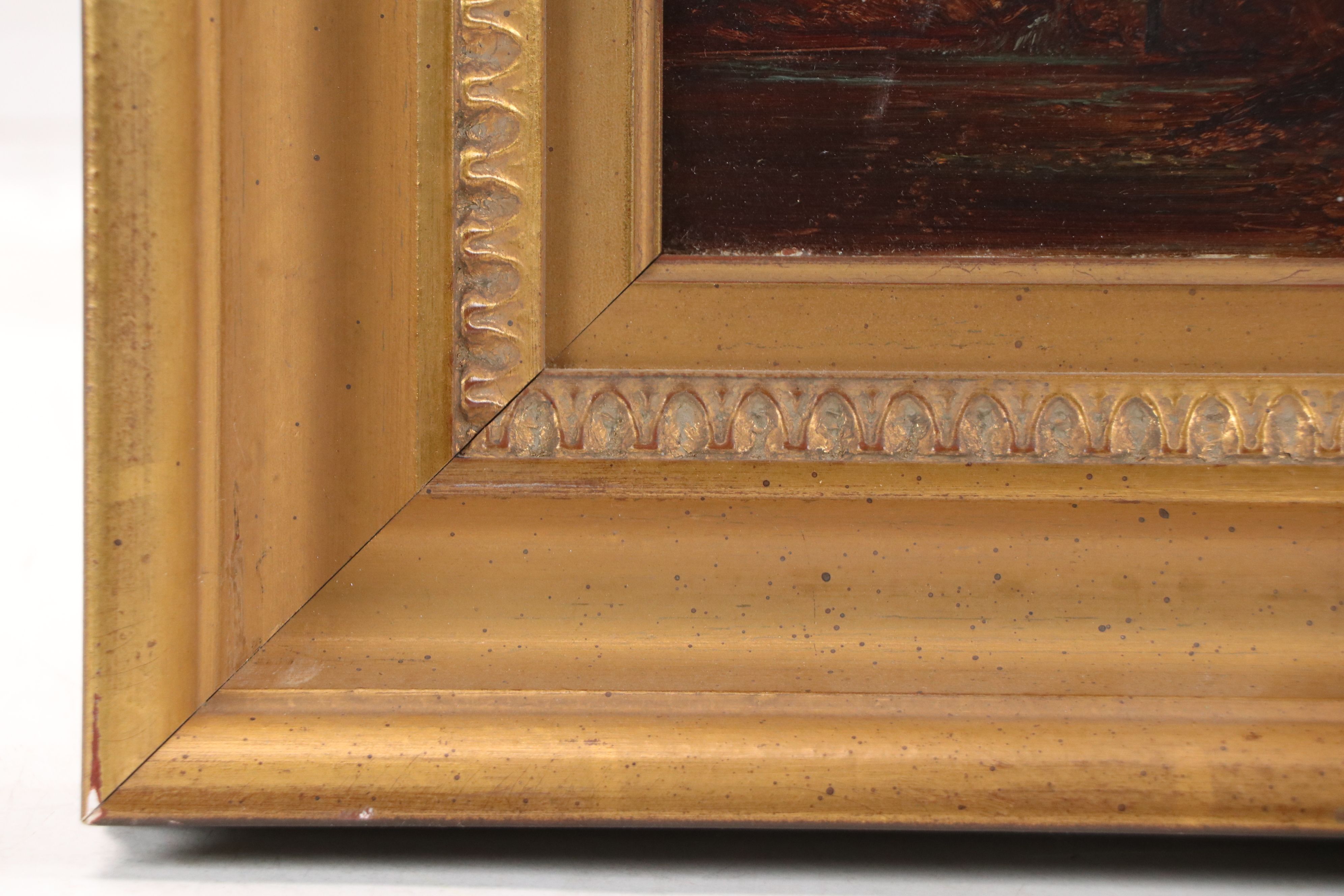 Harrison Bird Brown Oil Painting "Coastal Seascape," Late 19th Century