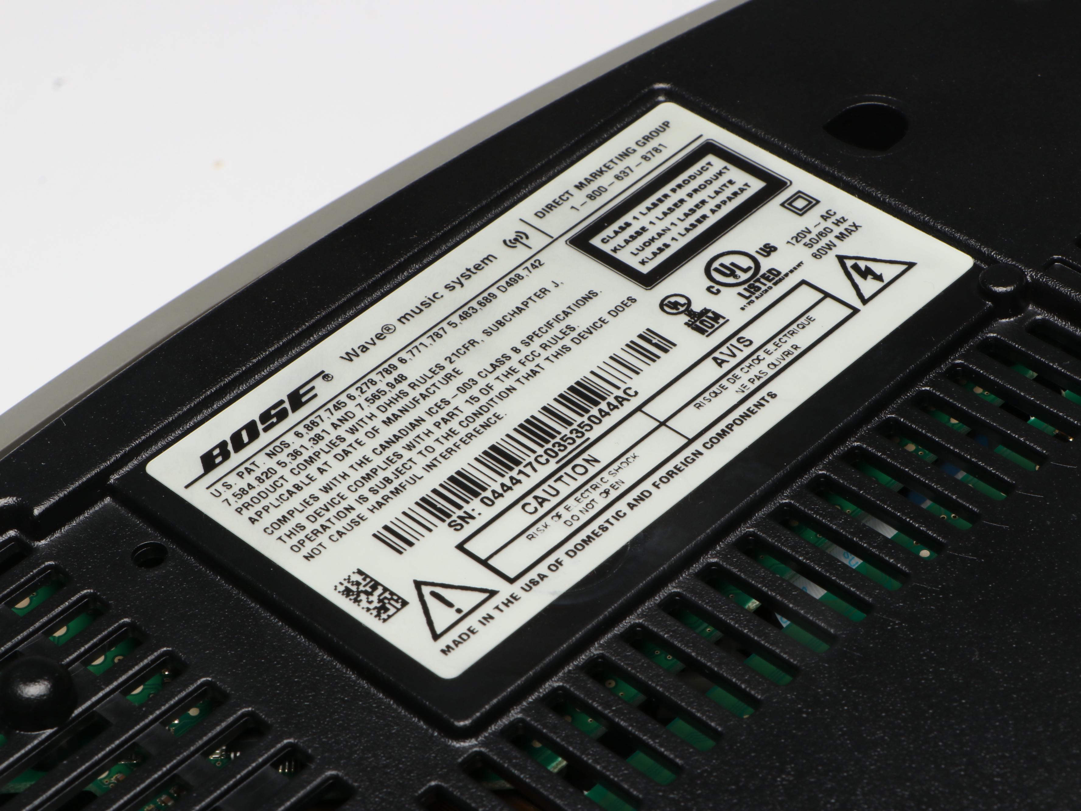 Bose "Wave Music System" CD Player and Radio, 2009