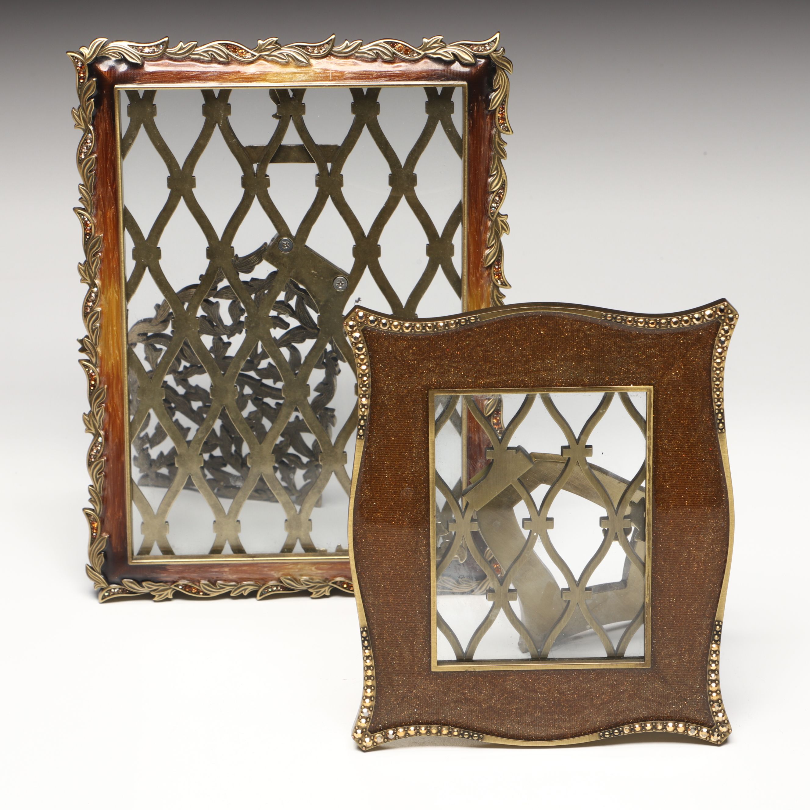 Jay Strongwater Jeweled and Enameled Picture Frames