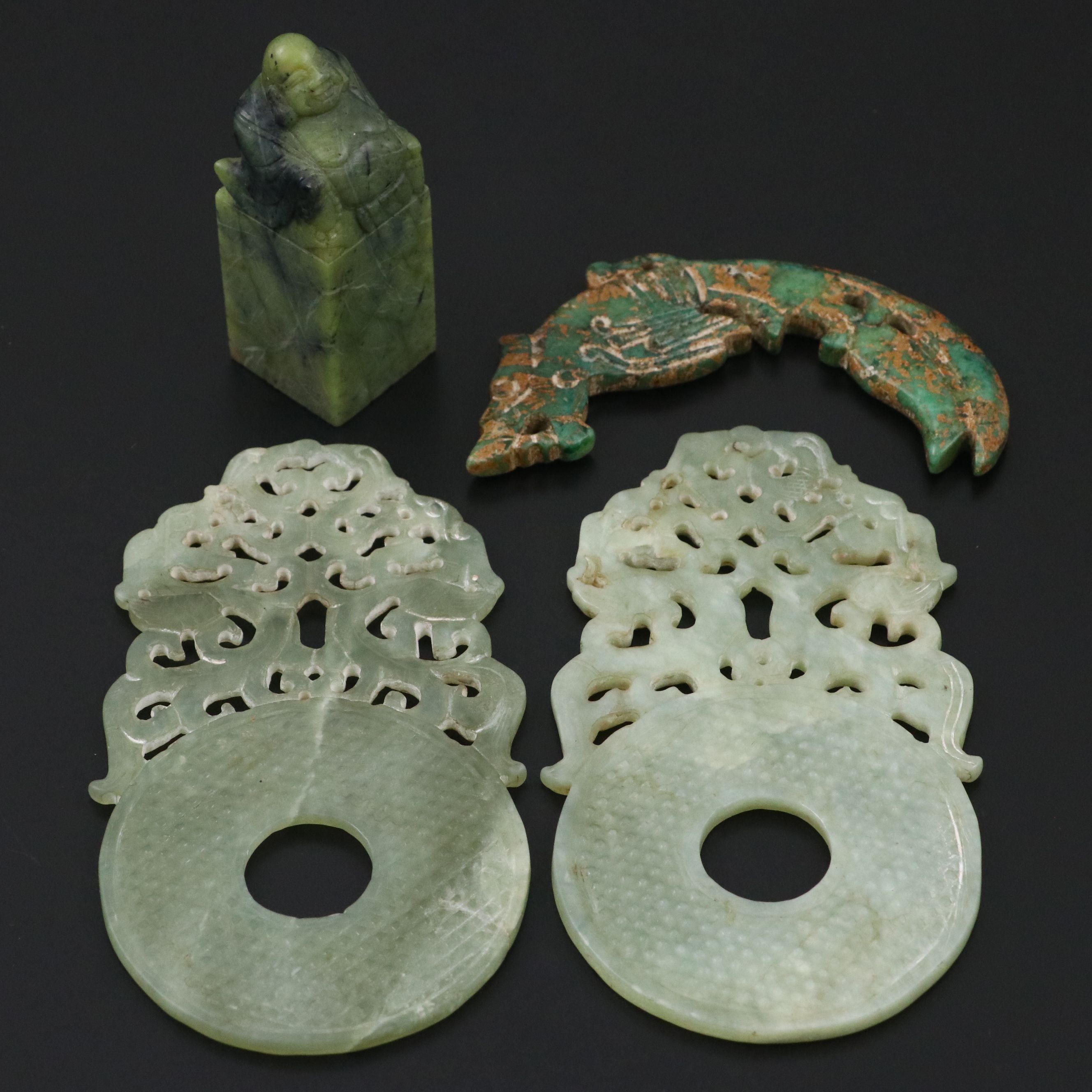 Chinese Carved Hardstone Pieces