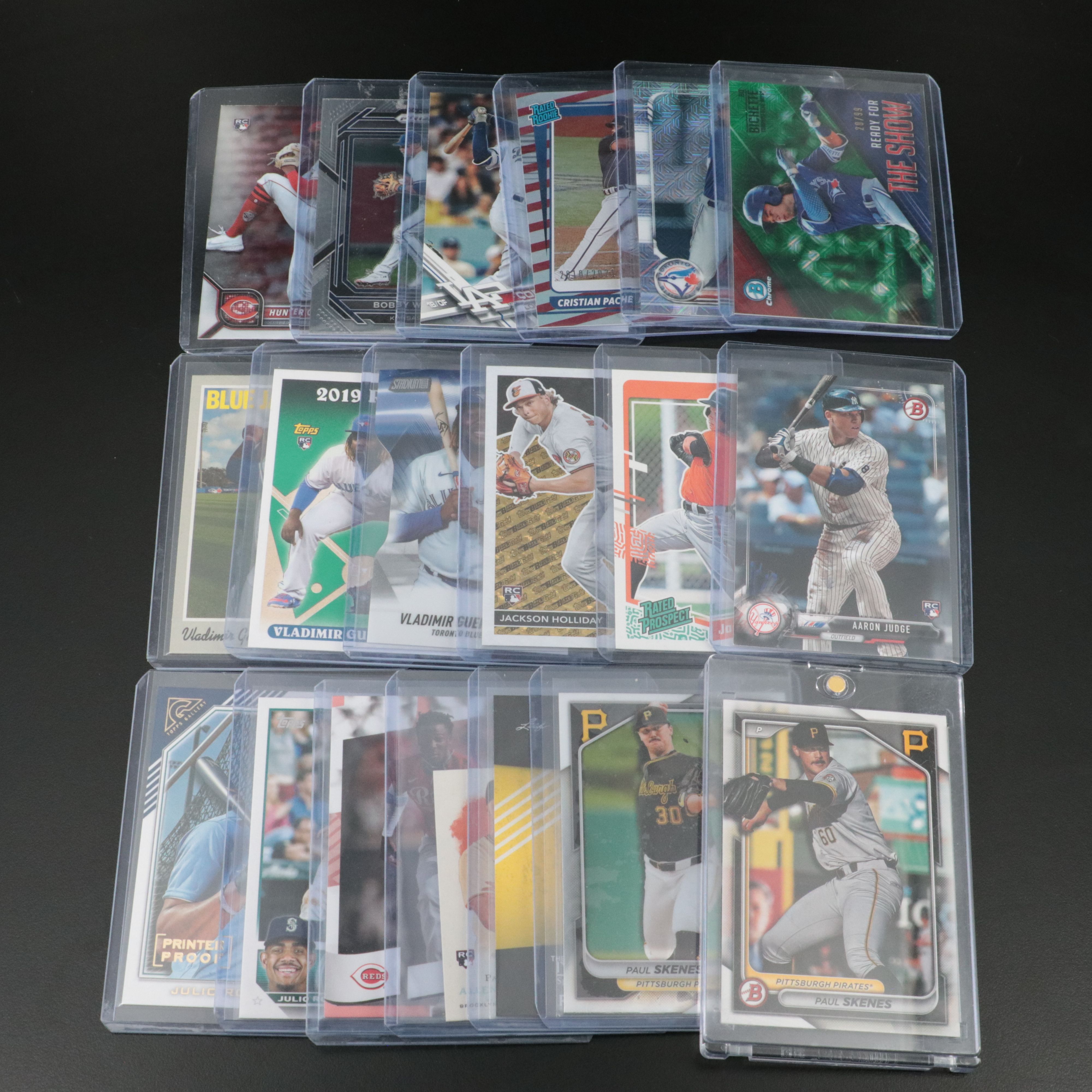 Nineteen Modern Baseball Cards, Star Players, Including Paul Skenes