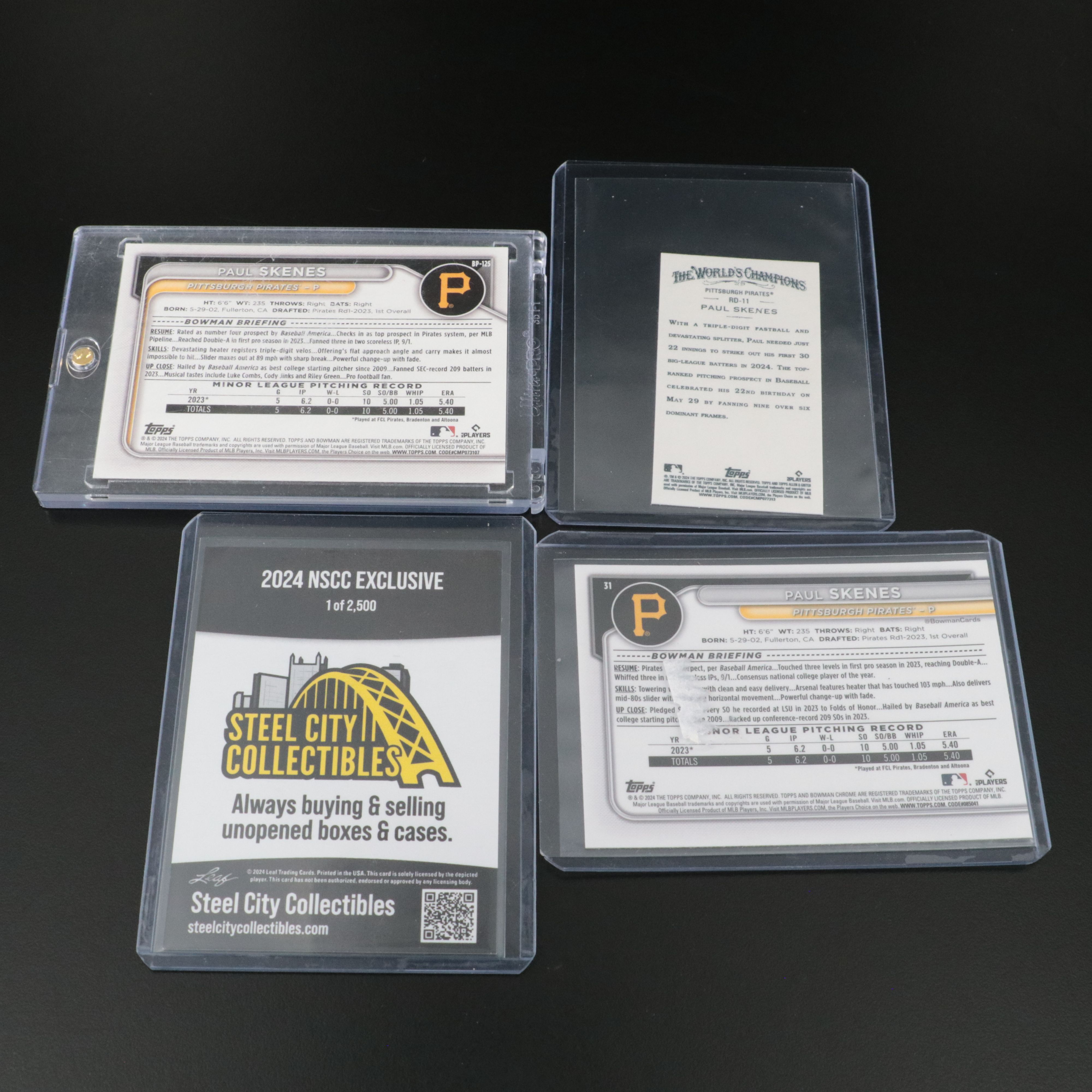 Nineteen Modern Baseball Cards, Star Players, Including Paul Skenes