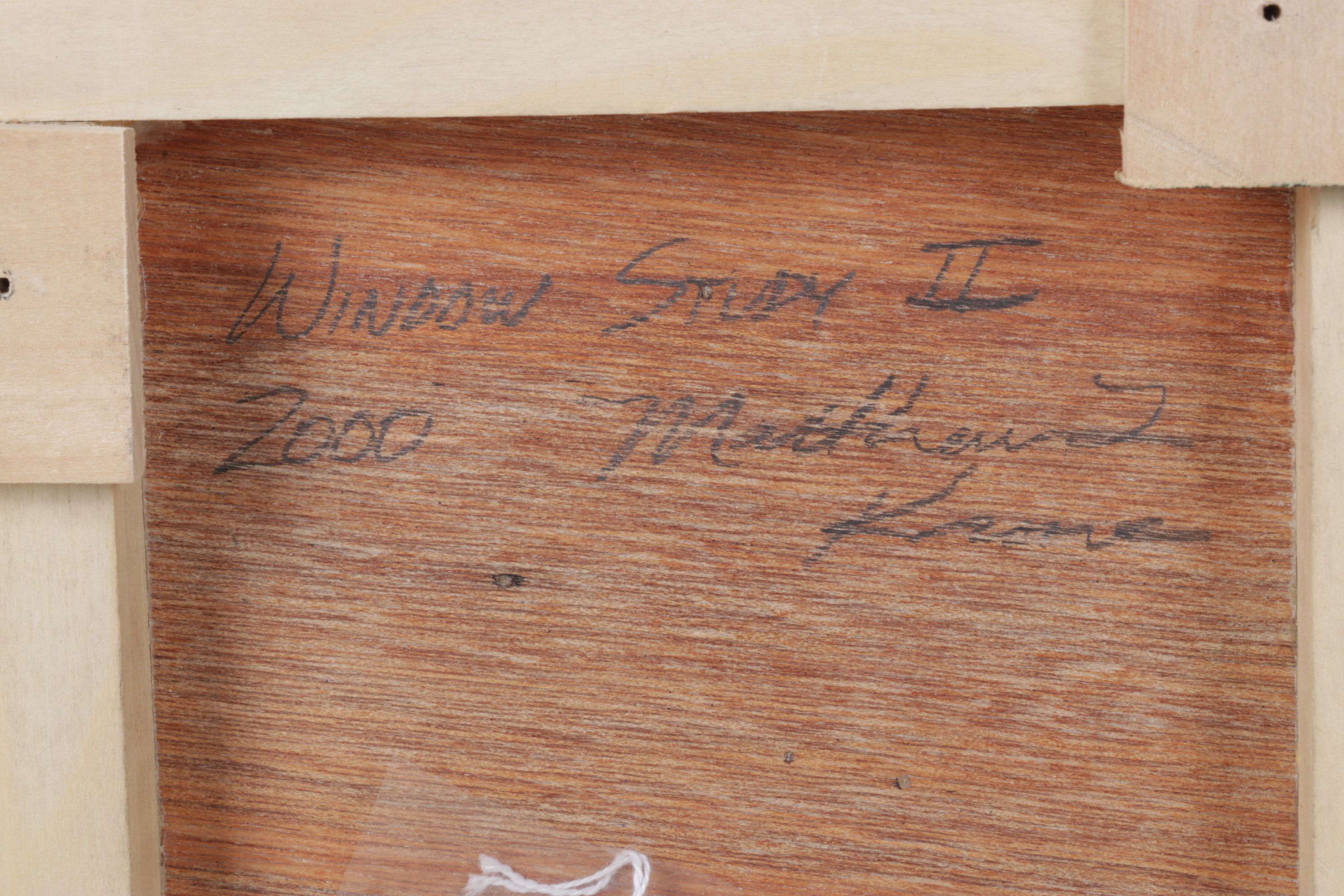 Matthew Krone Landscape Oil Painting "Window Study II", 2000