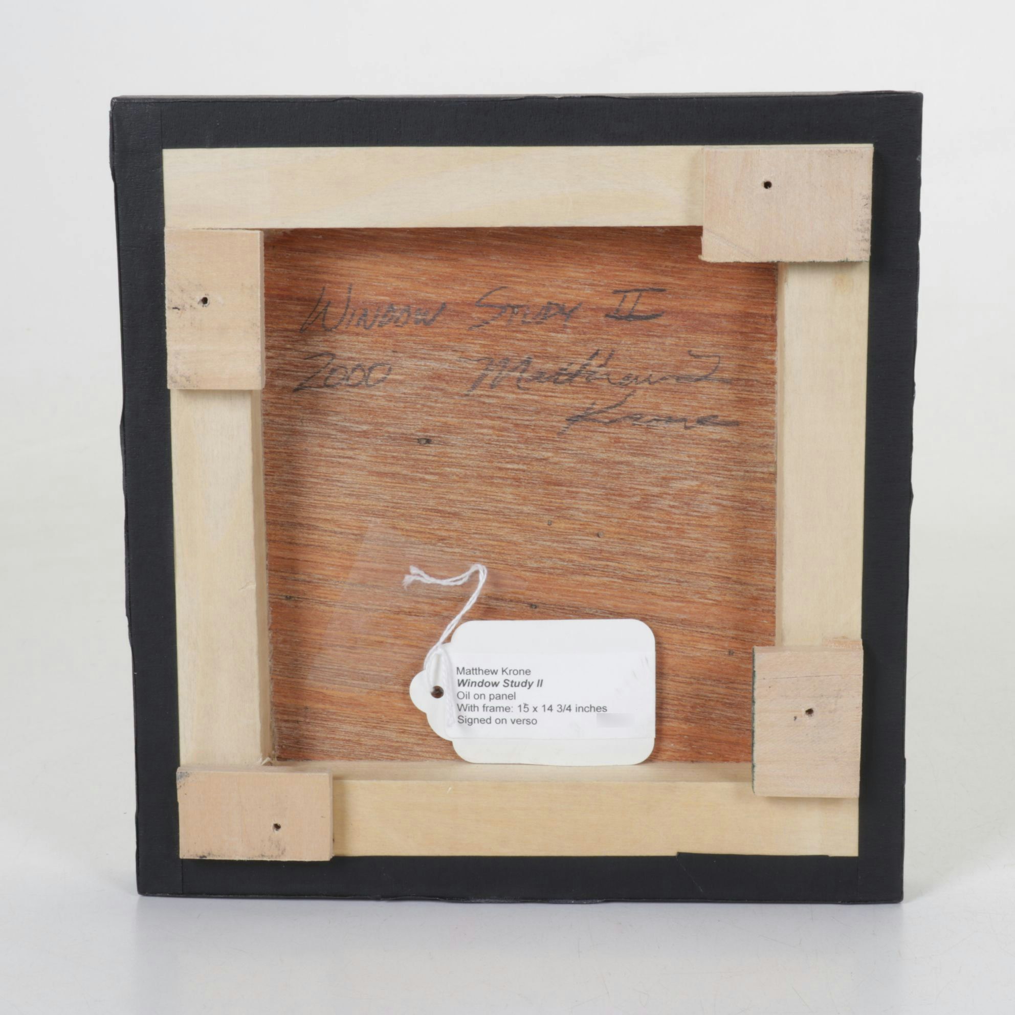 Matthew Krone Landscape Oil Painting "Window Study II", 2000