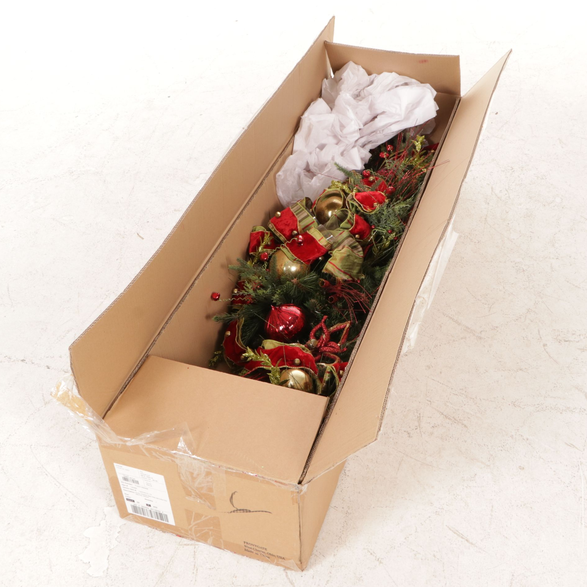 Frontgate "Glad Tidings" 60 in. Mantel Decor