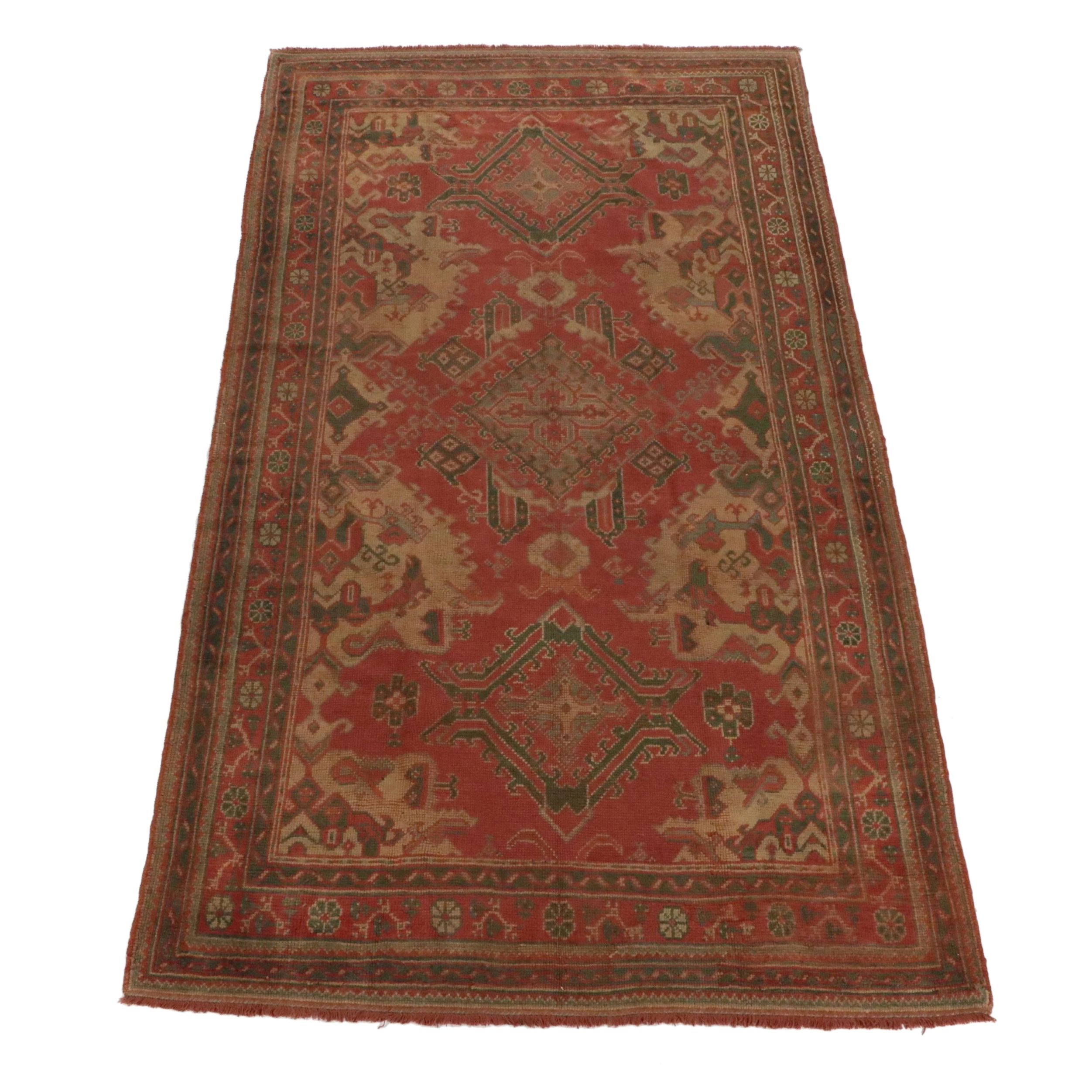6'10 x 12'7 Hand-Knotted Turkish Oushak Area Rug