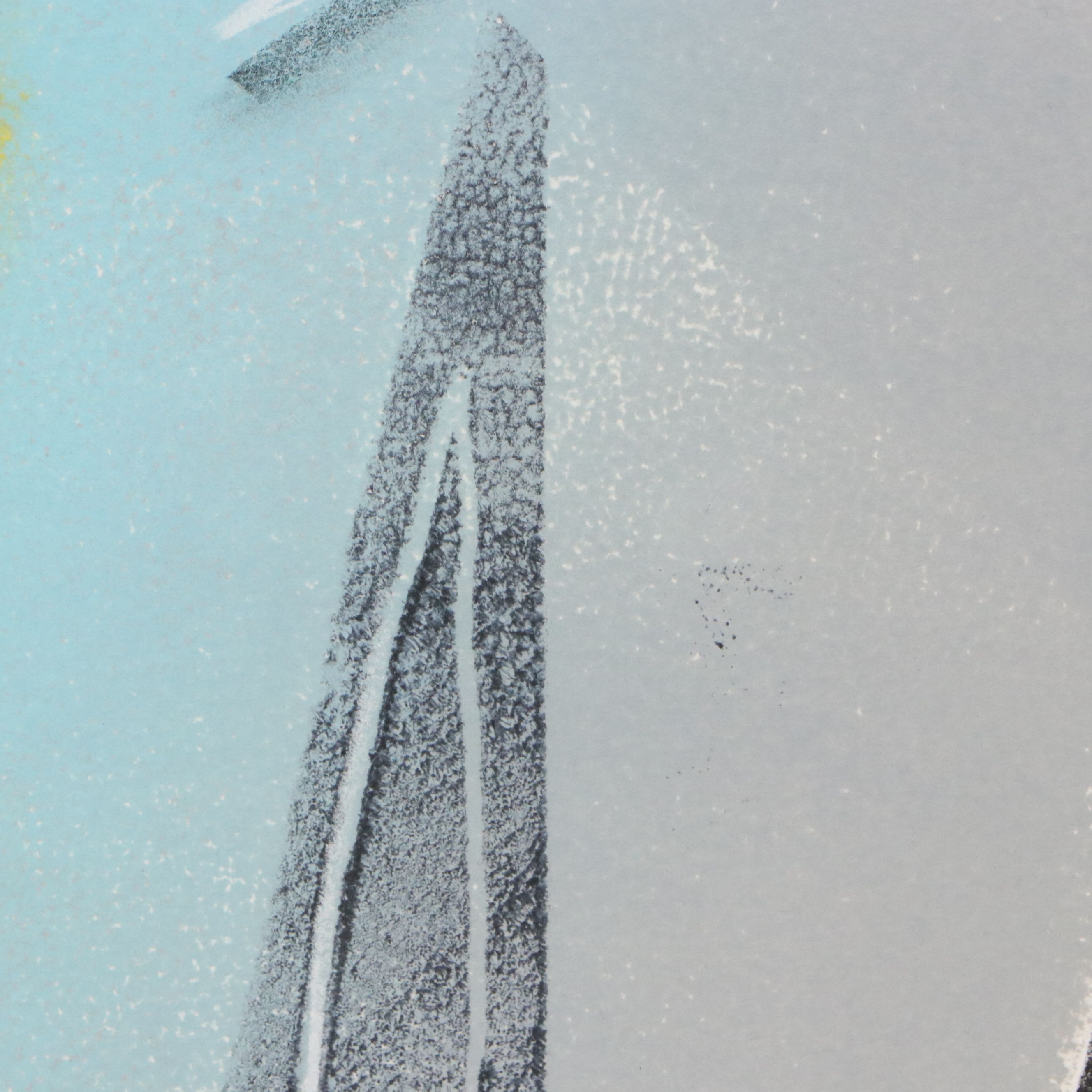 Monoprint Abstract Diptych "Enjoy," 1989