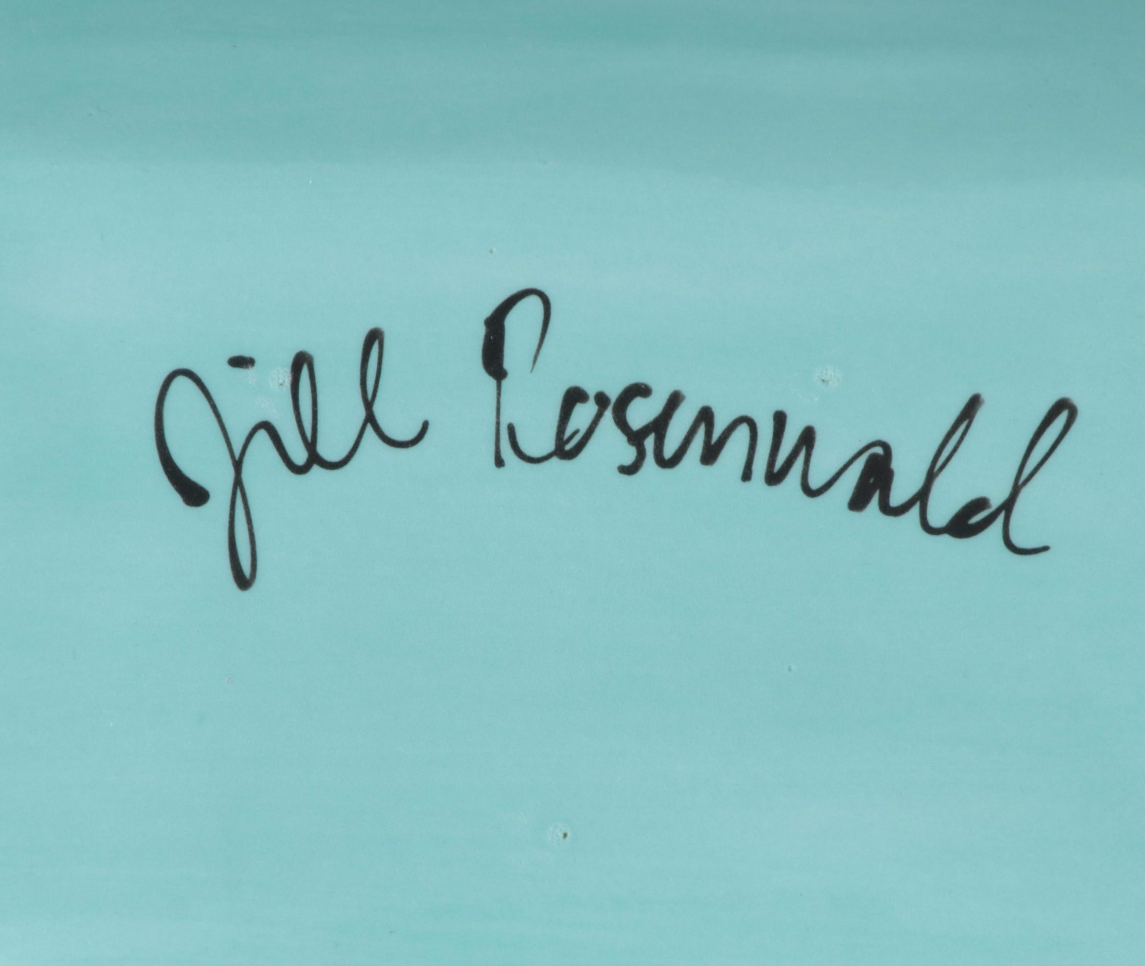 Jill Rosenwald Hand-Painted Ceramic Tray with Villeroy & Boch "New Wave" Mugs