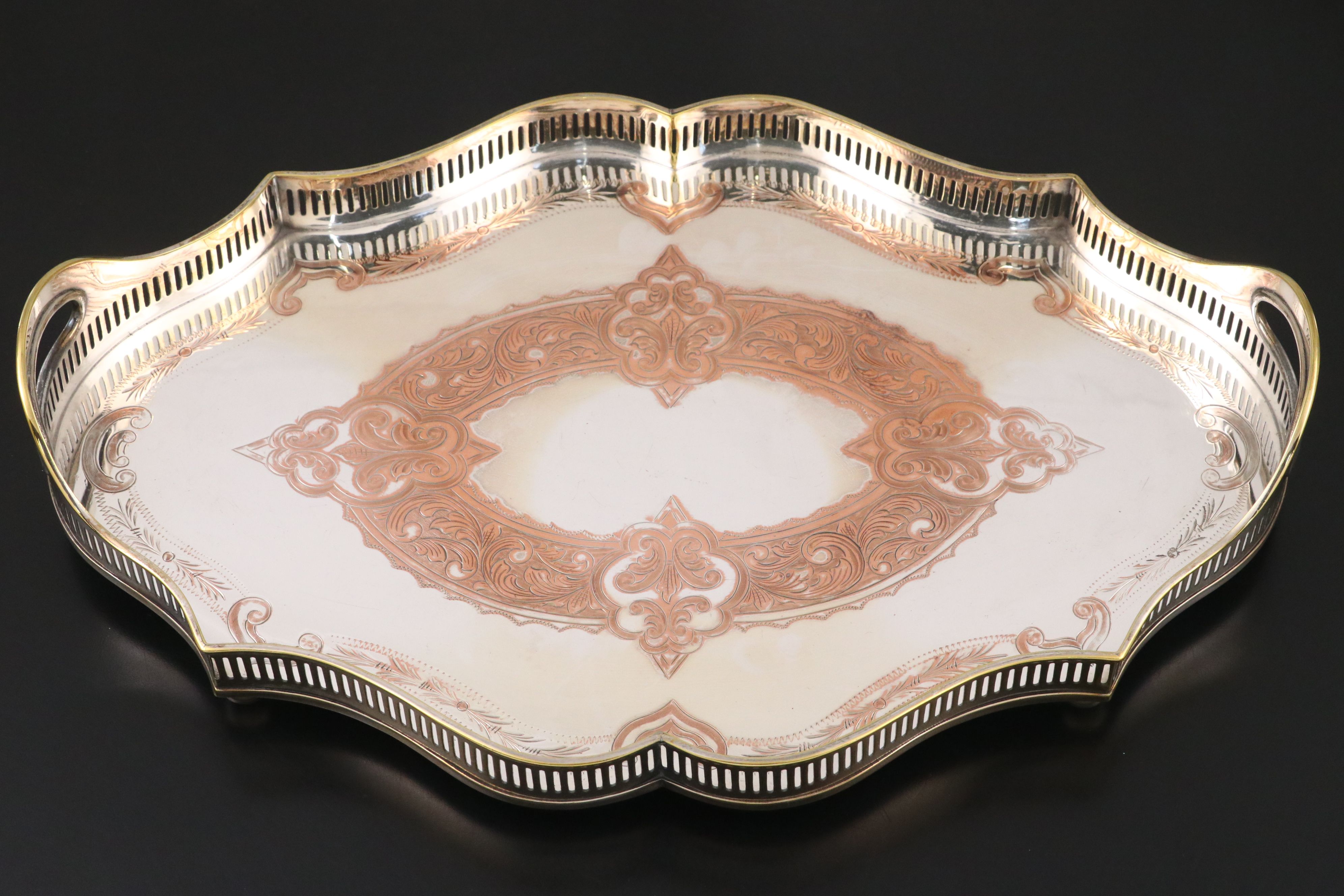 Sheffield Silver Co. and Lowell & Senter Silver Plate Trays
