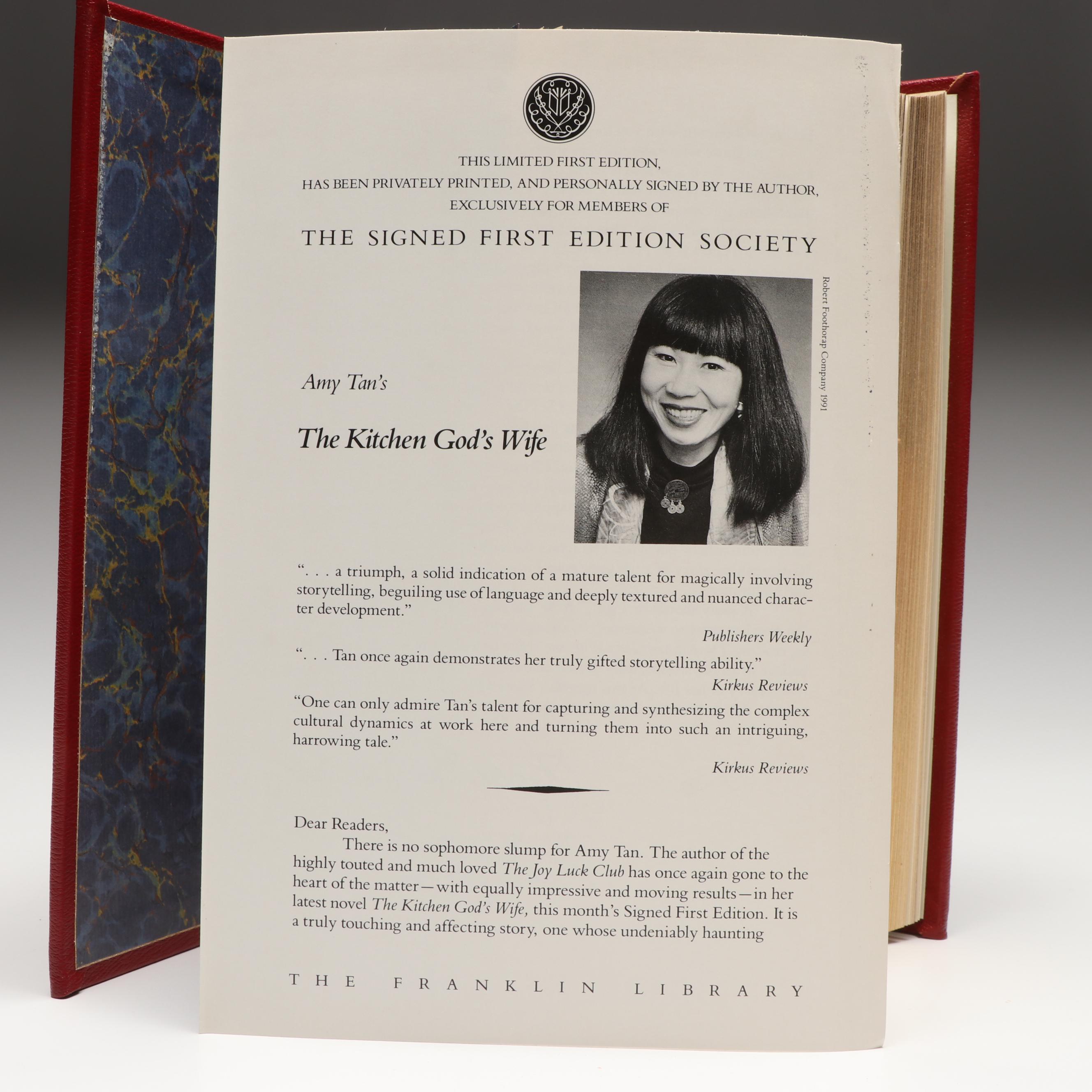 Signed First Edition "The Kitchen God's Wife" by Amy Tan and More