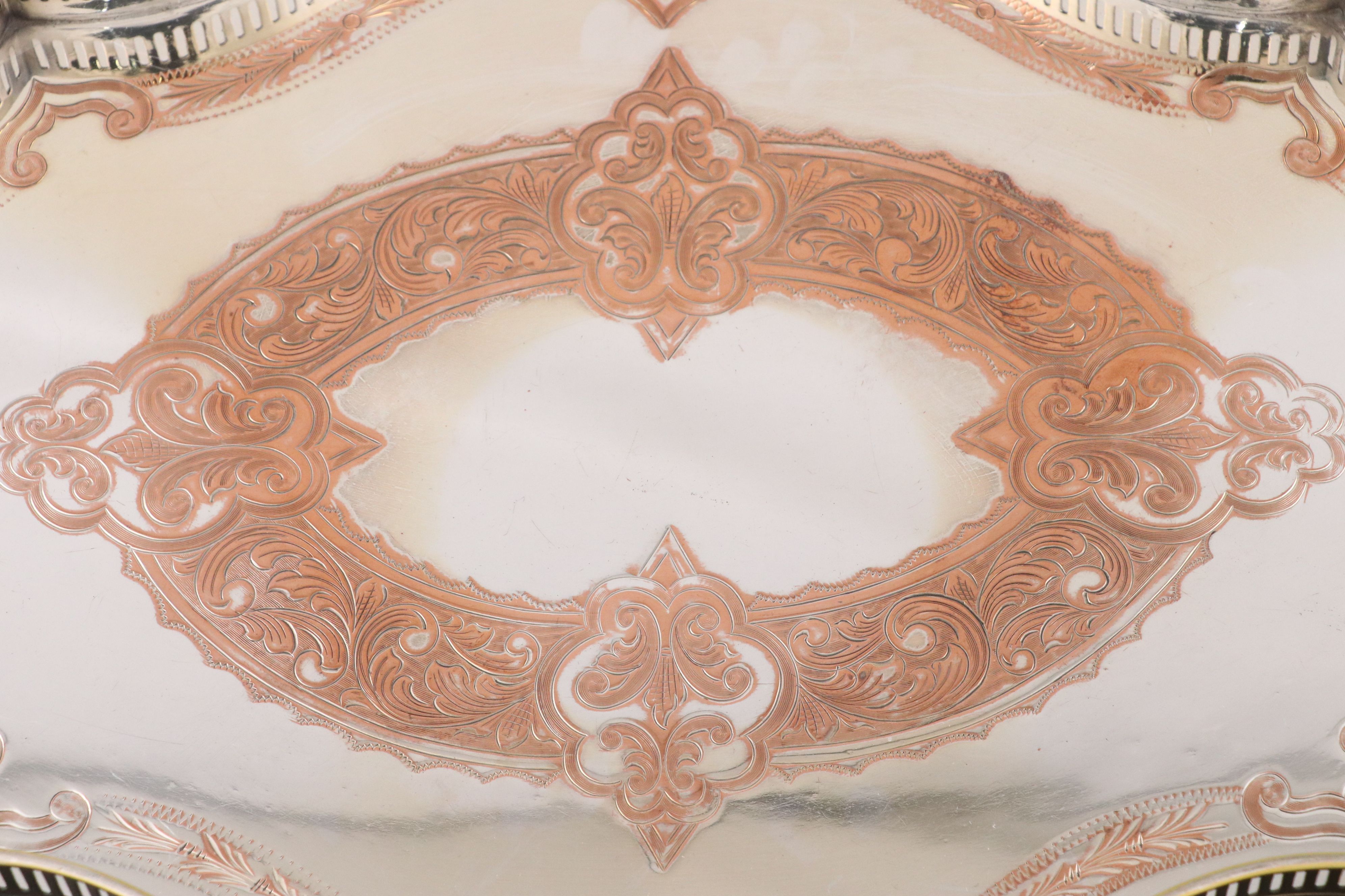 Sheffield Silver Co. and Lowell & Senter Silver Plate Trays