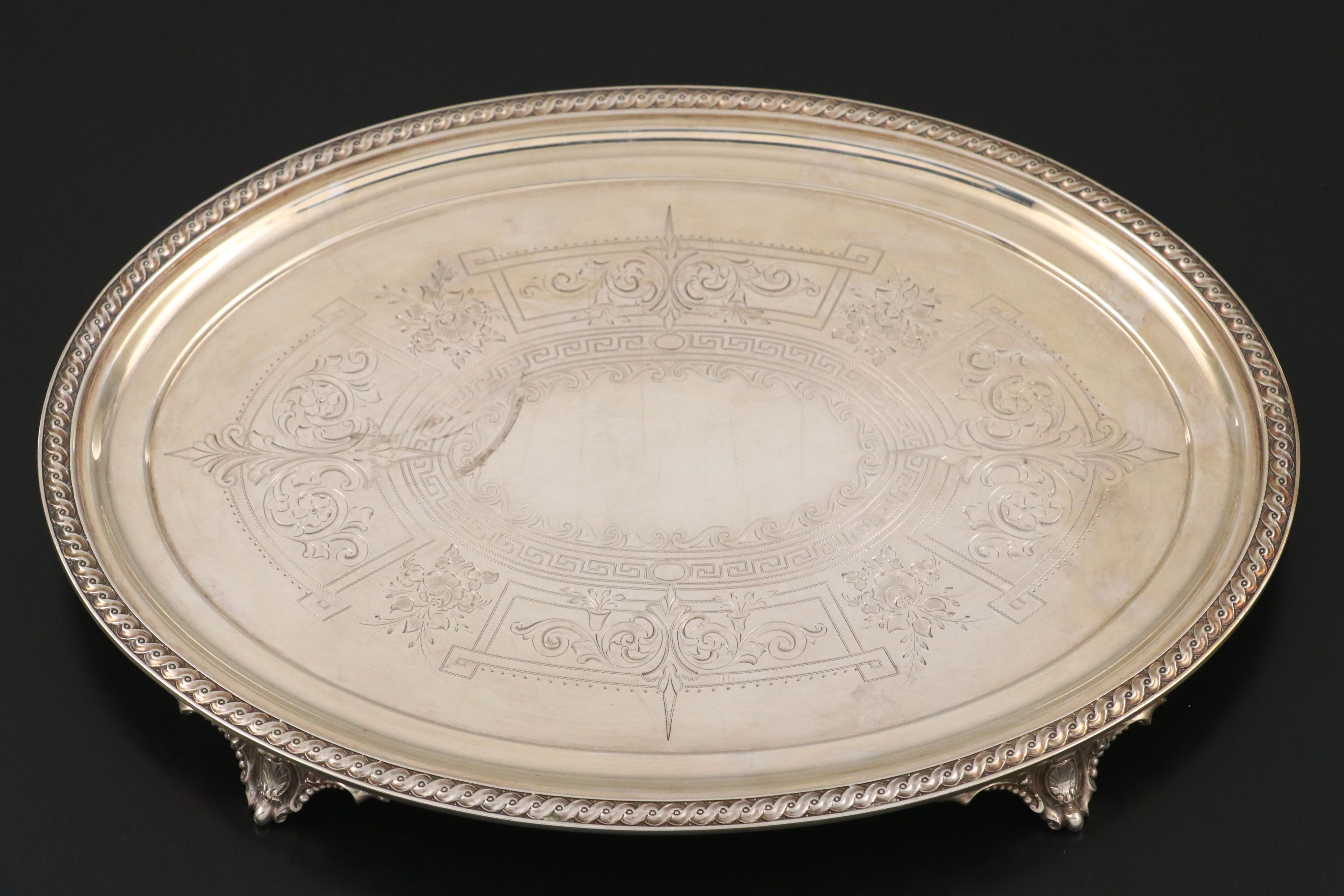 Sheffield Silver Co. and Lowell & Senter Silver Plate Trays