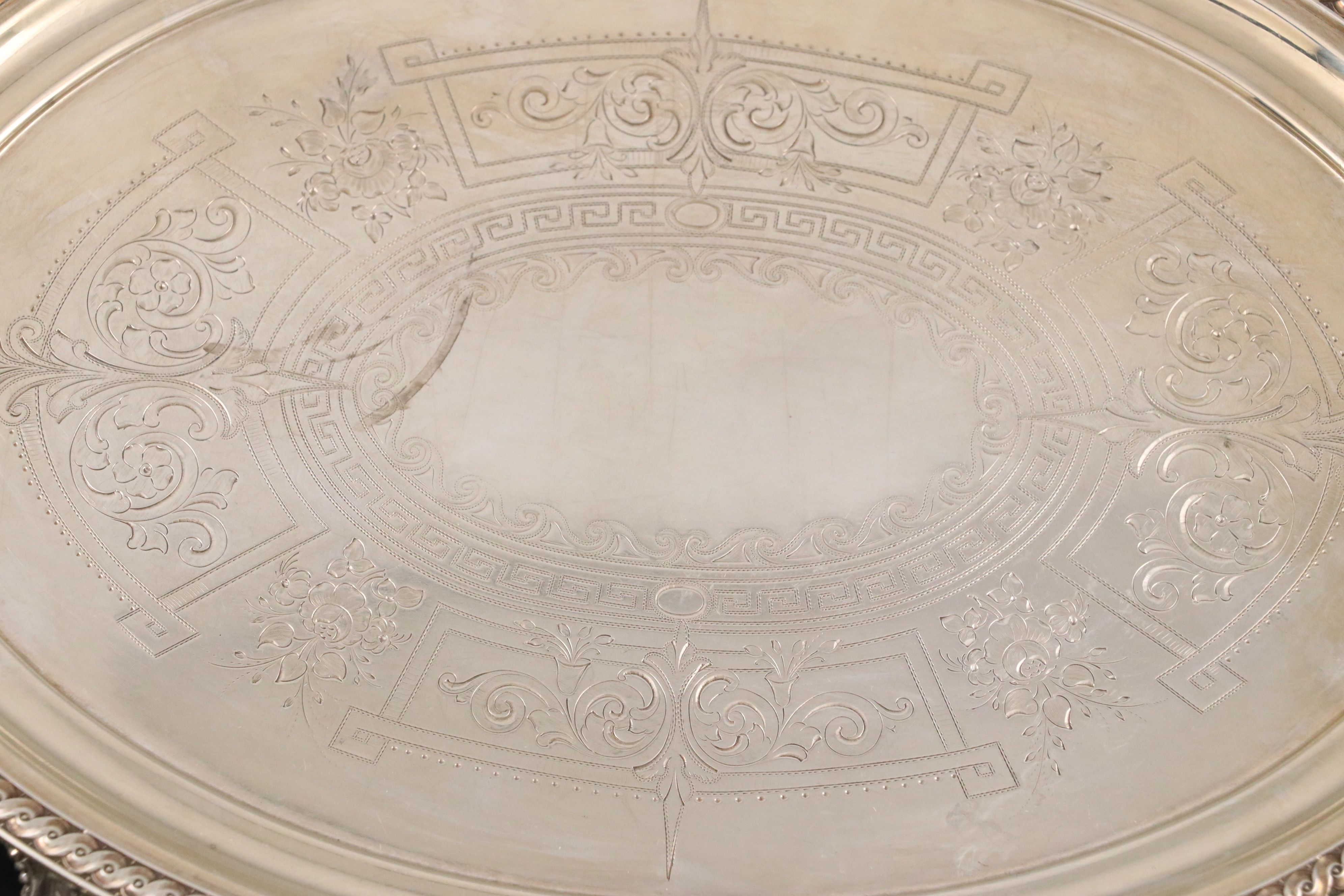 Sheffield Silver Co. and Lowell & Senter Silver Plate Trays