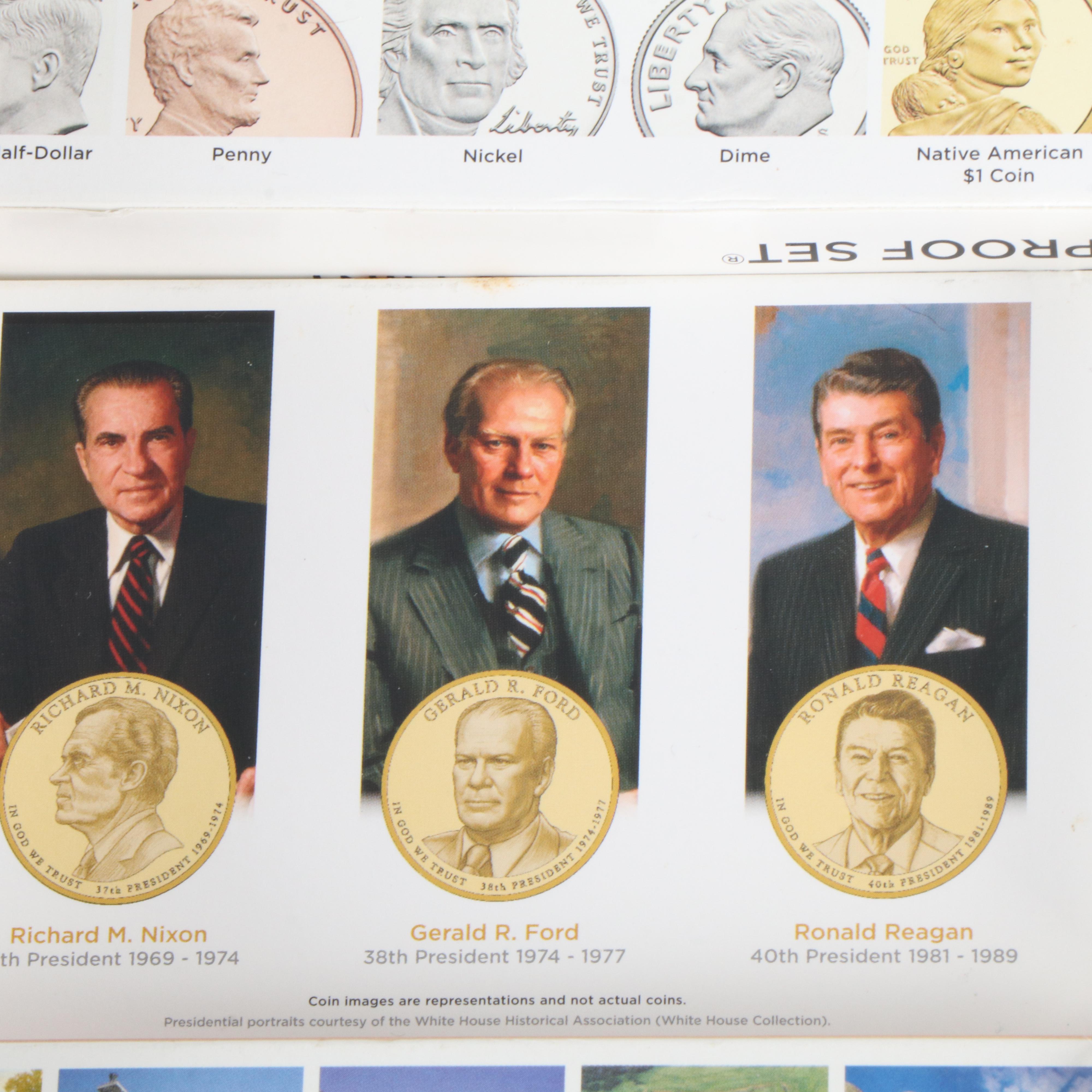 Collection of U.S. Proof Sets and Presidential Dollars