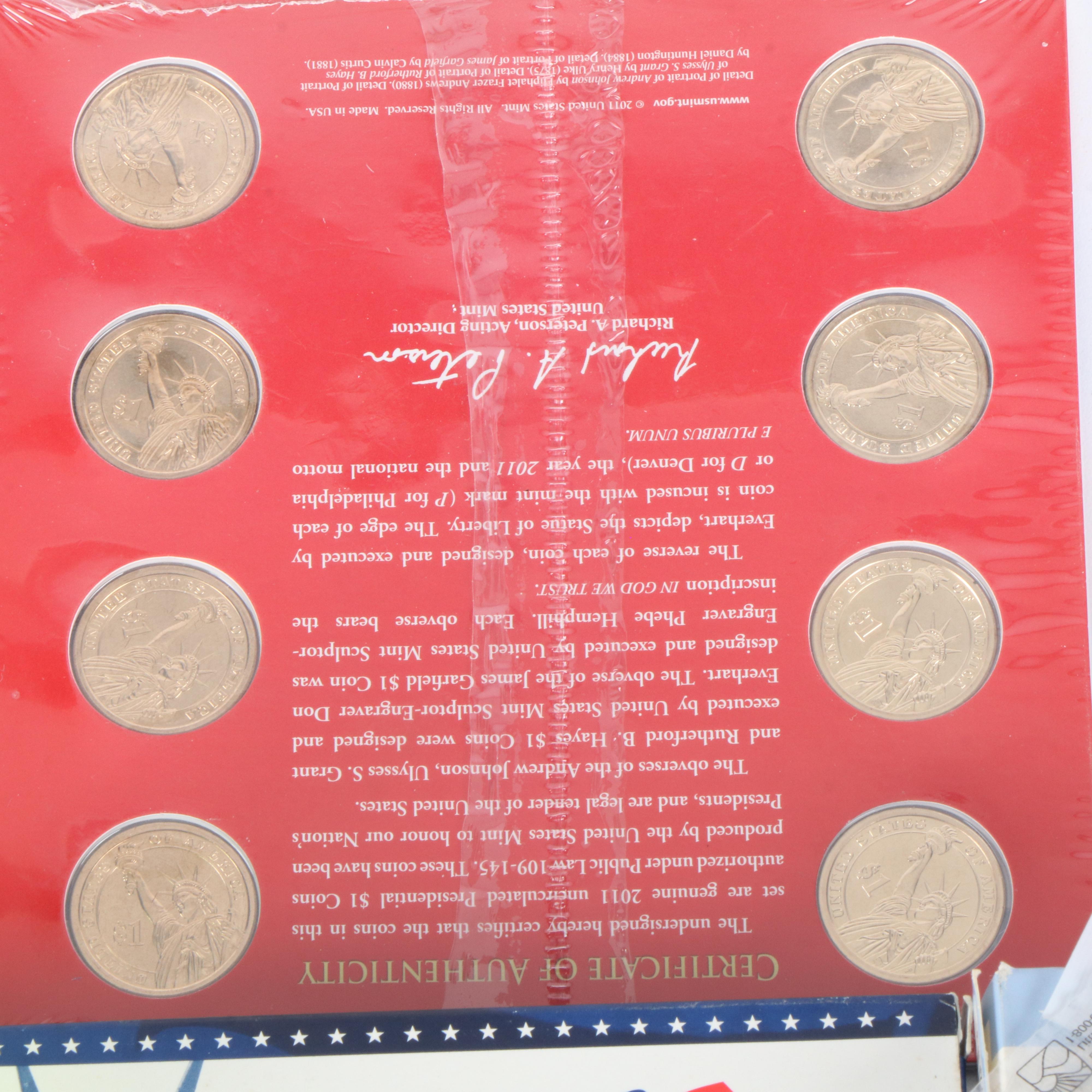 Collection of U.S. Proof Sets and Presidential Dollars