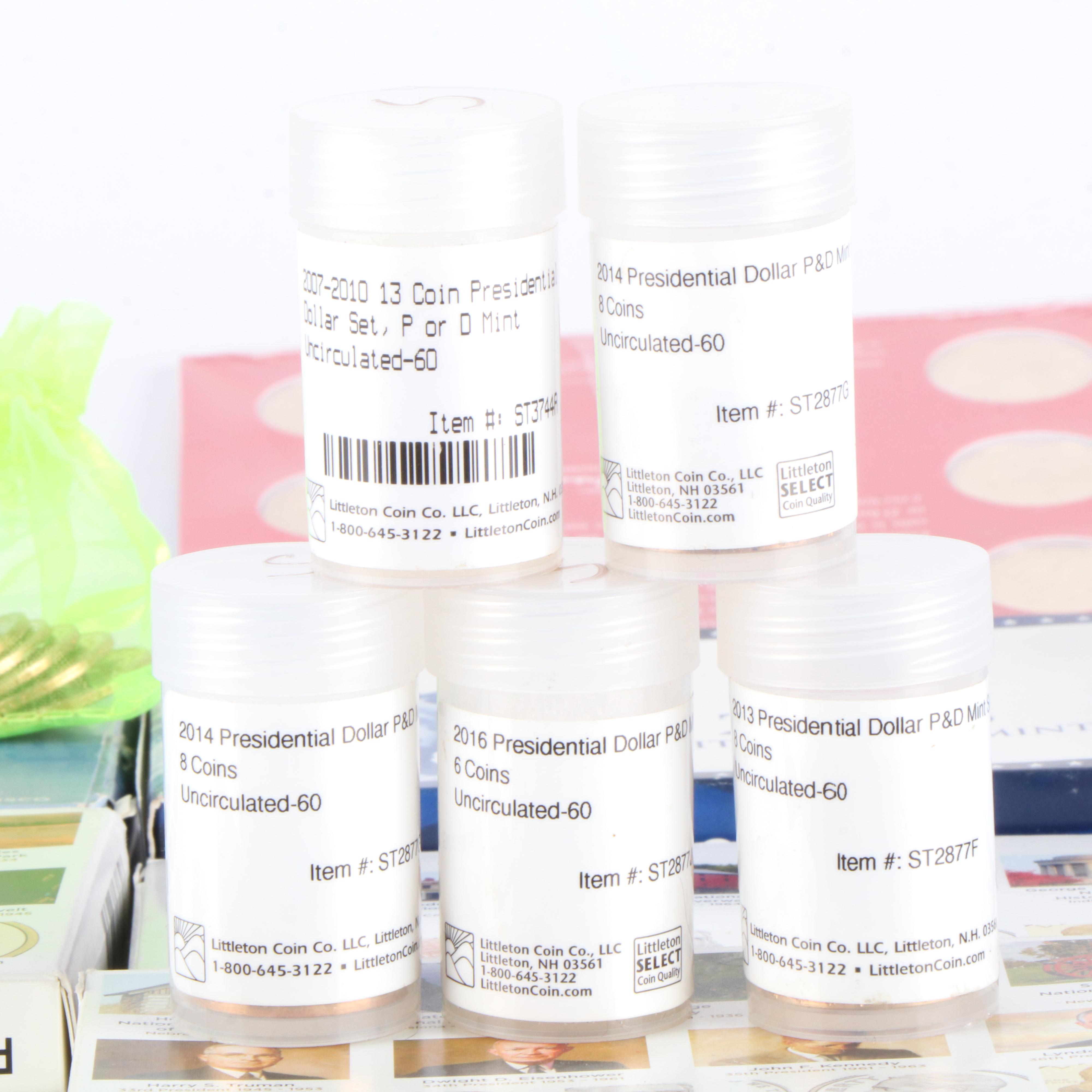 Collection of U.S. Proof Sets and Presidential Dollars