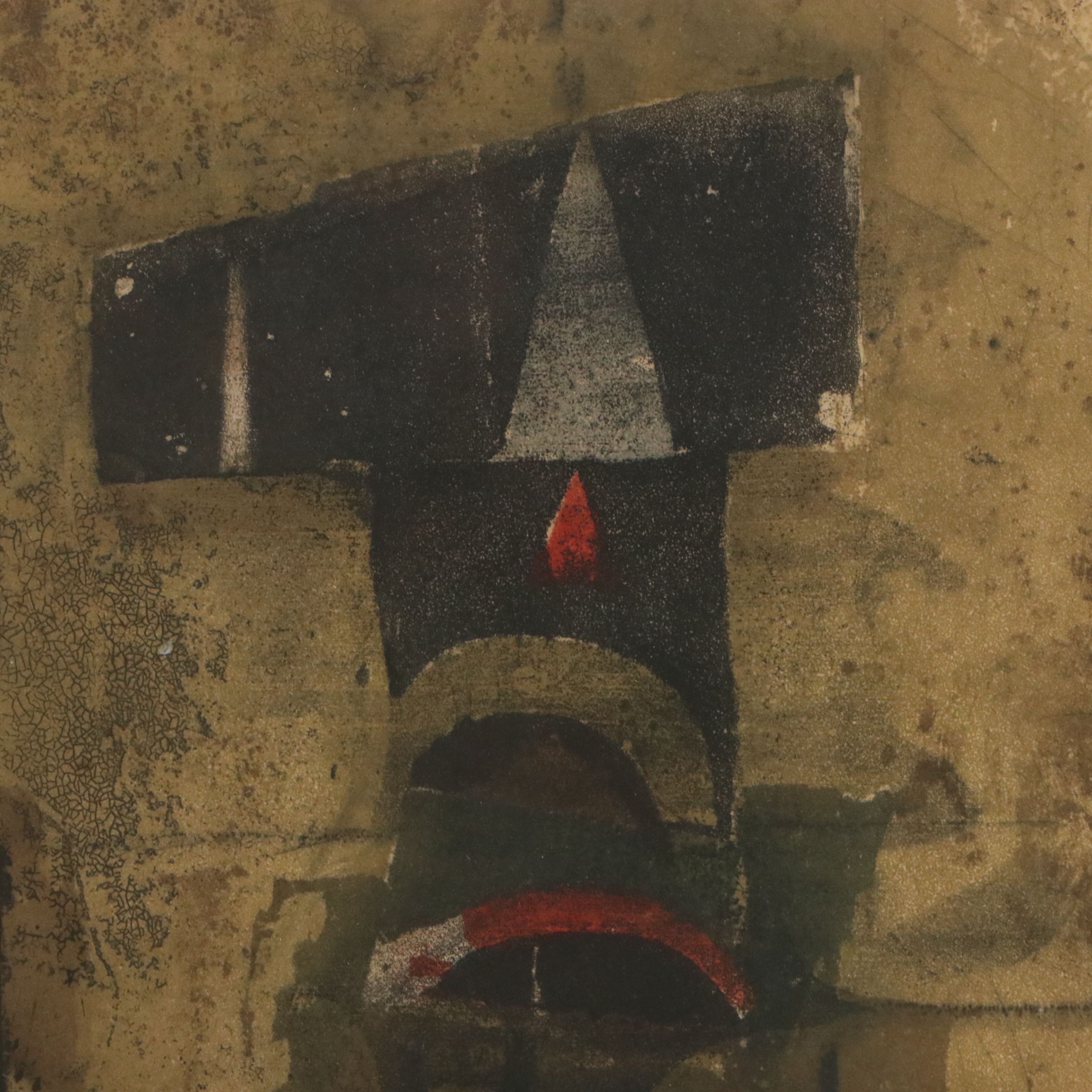 Johnny Friedlaender Etching with Aquatint "Hommage," Circa 1965