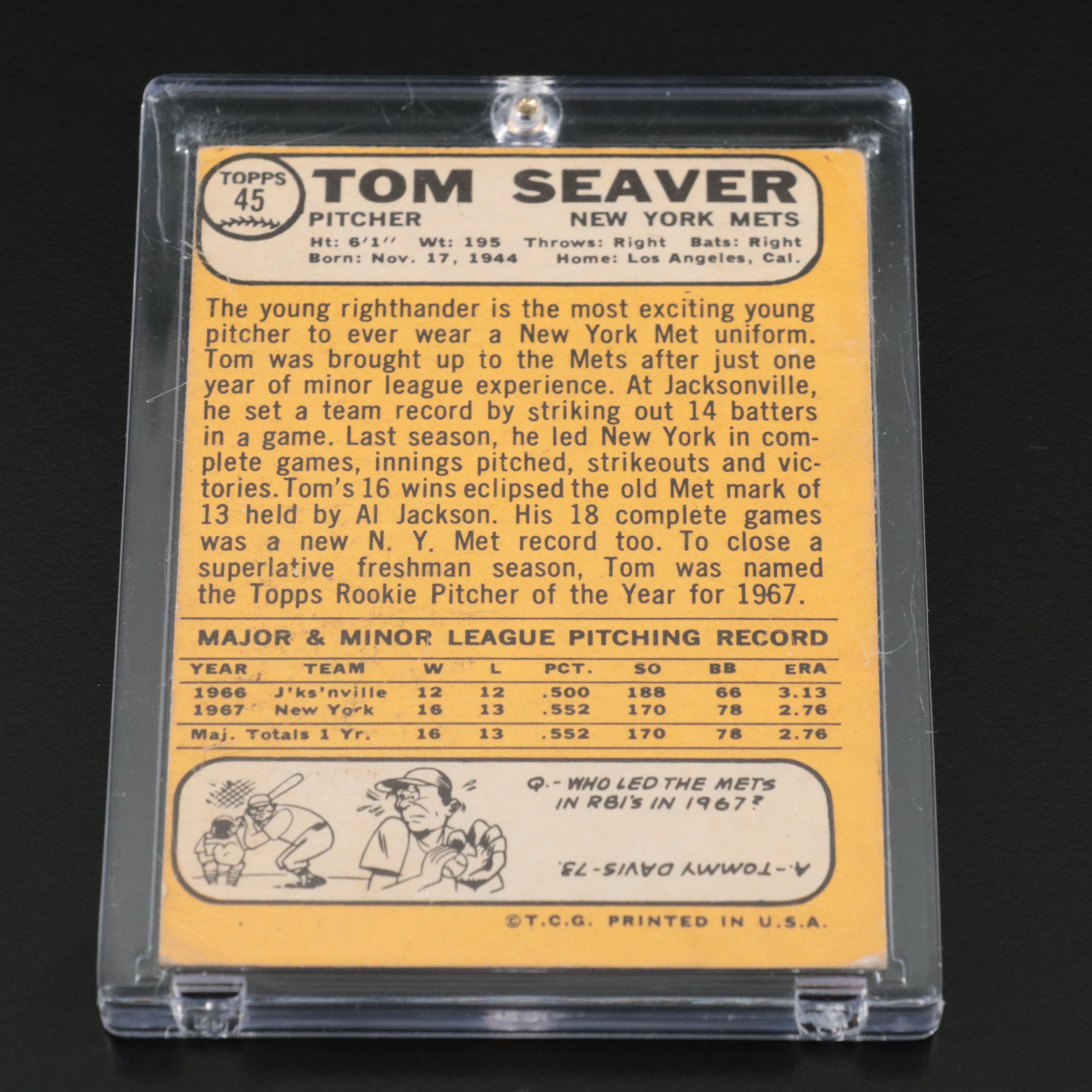 1968 Topps Nolan Ryan New York Mets Rookie Baseball Card and More