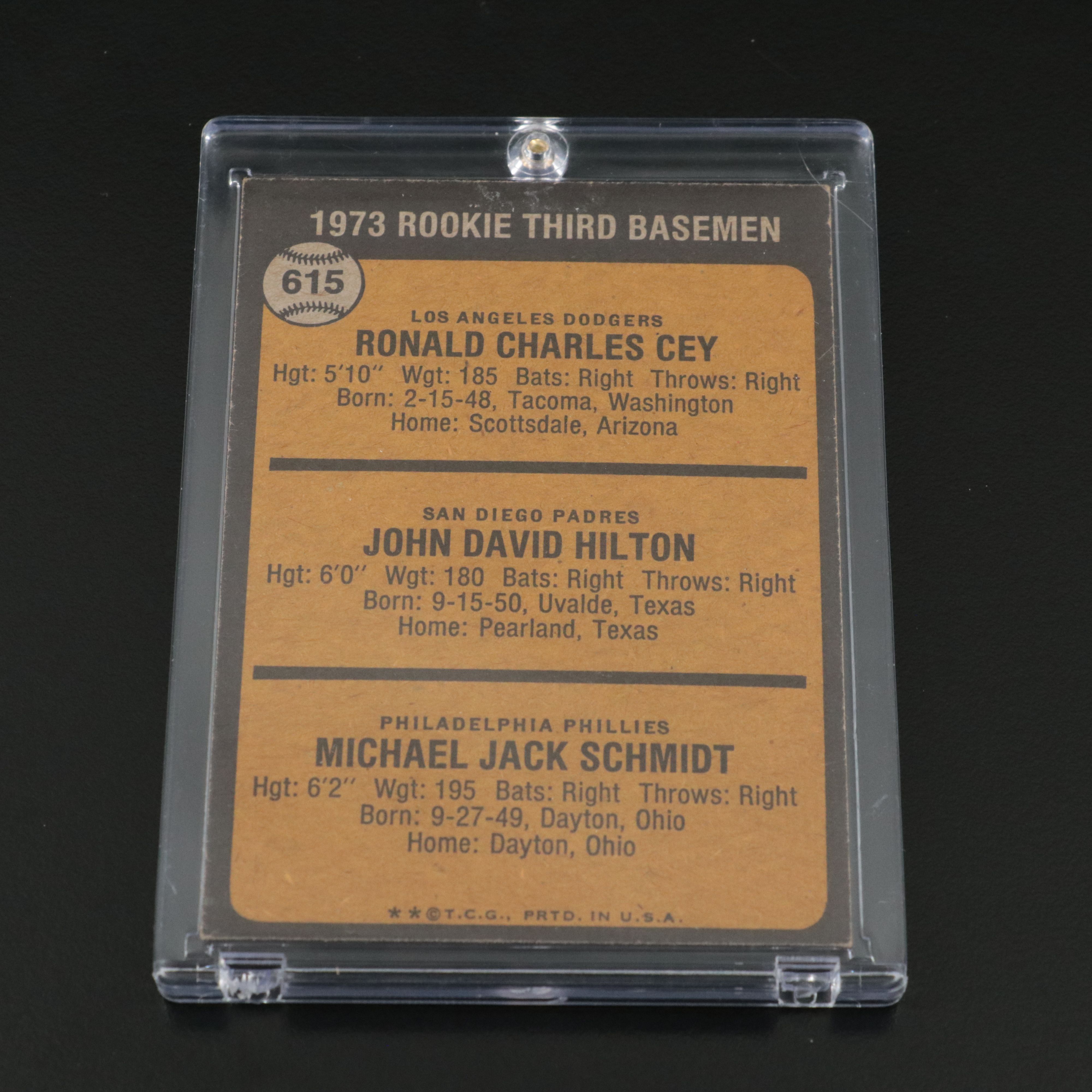 1973 Topps Mike Schmidt Philadelphia Phillies Rookie Baseball Card