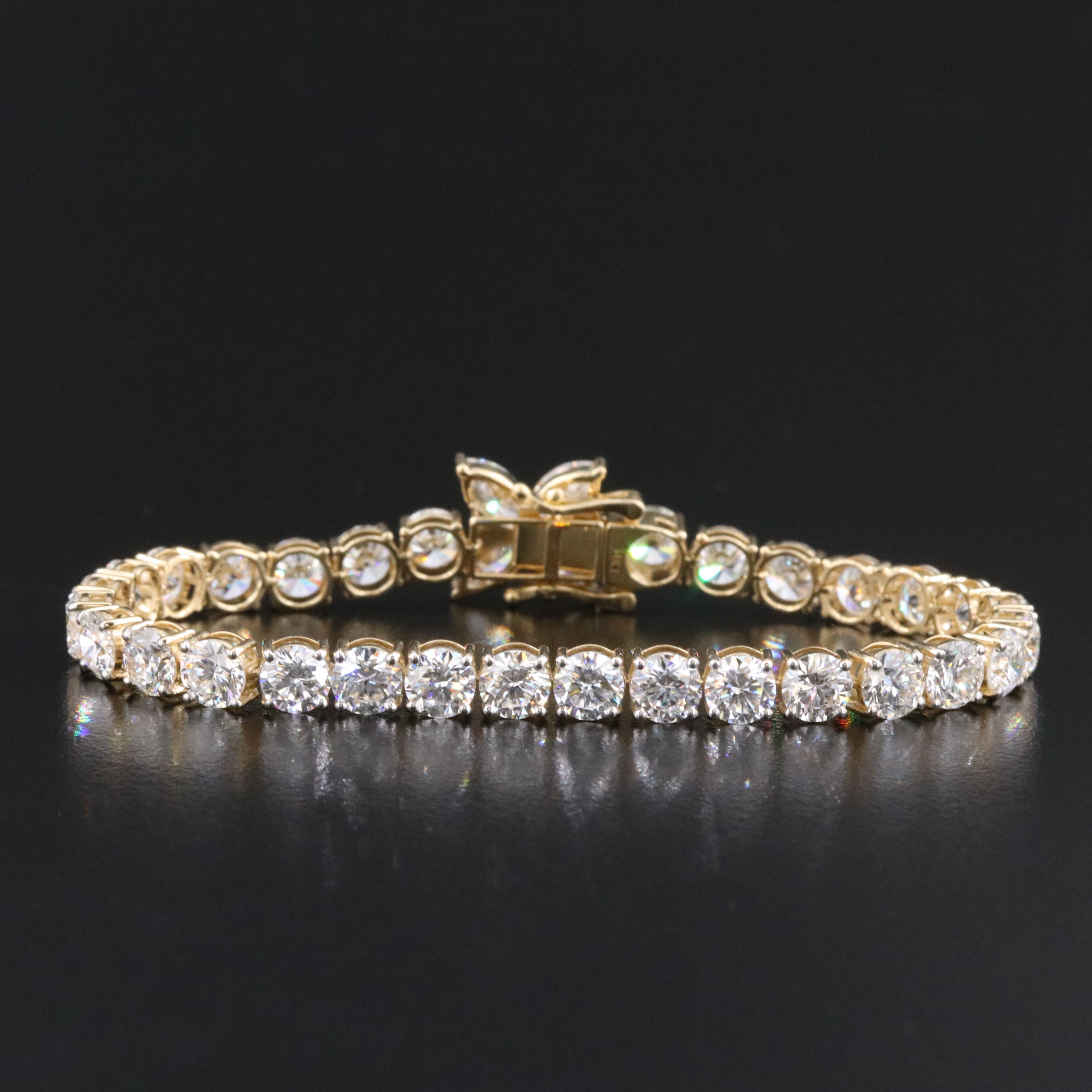 14K 15.70 CTW Lab Grown Diamond Line Bracelet