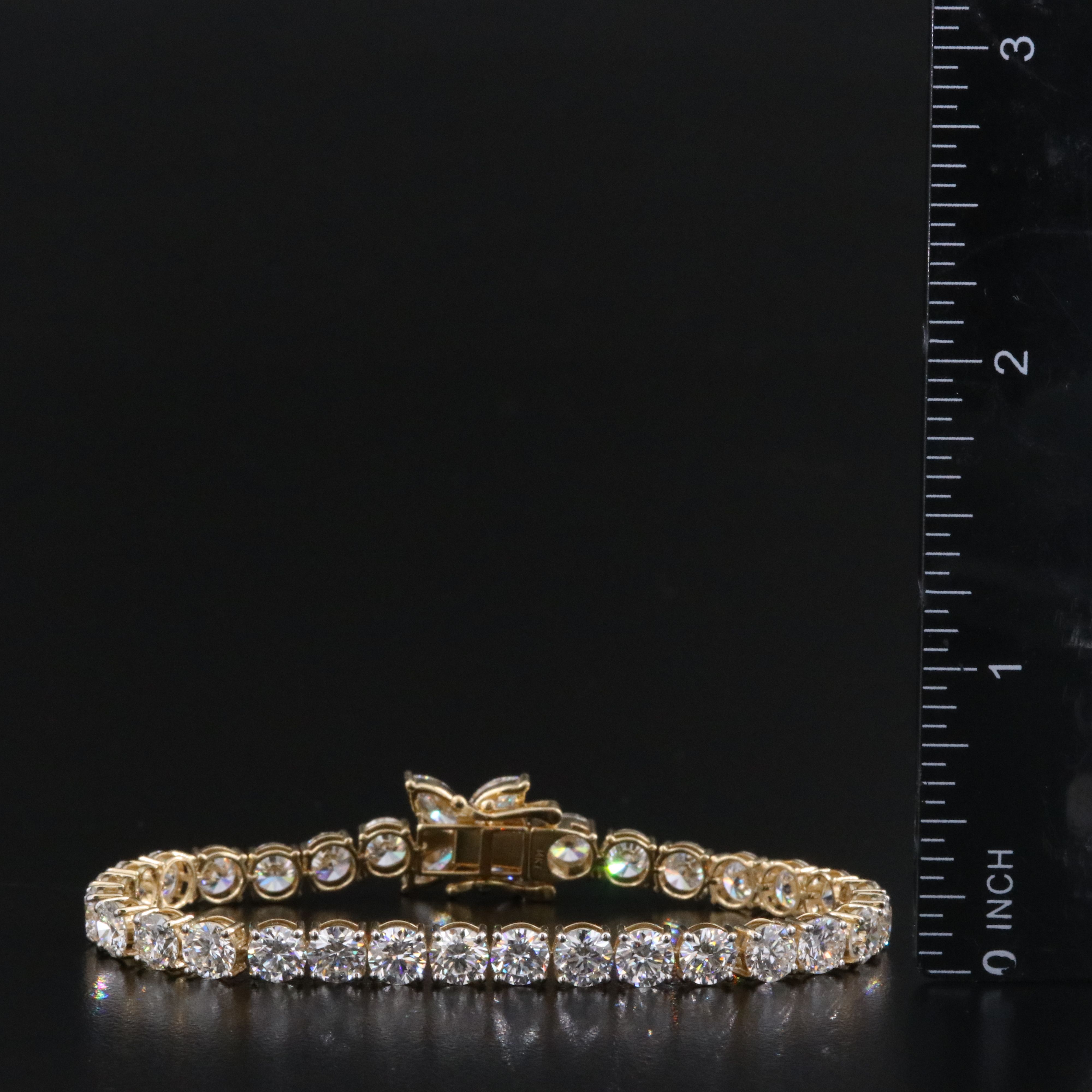 14K 15.70 CTW Lab Grown Diamond Line Bracelet