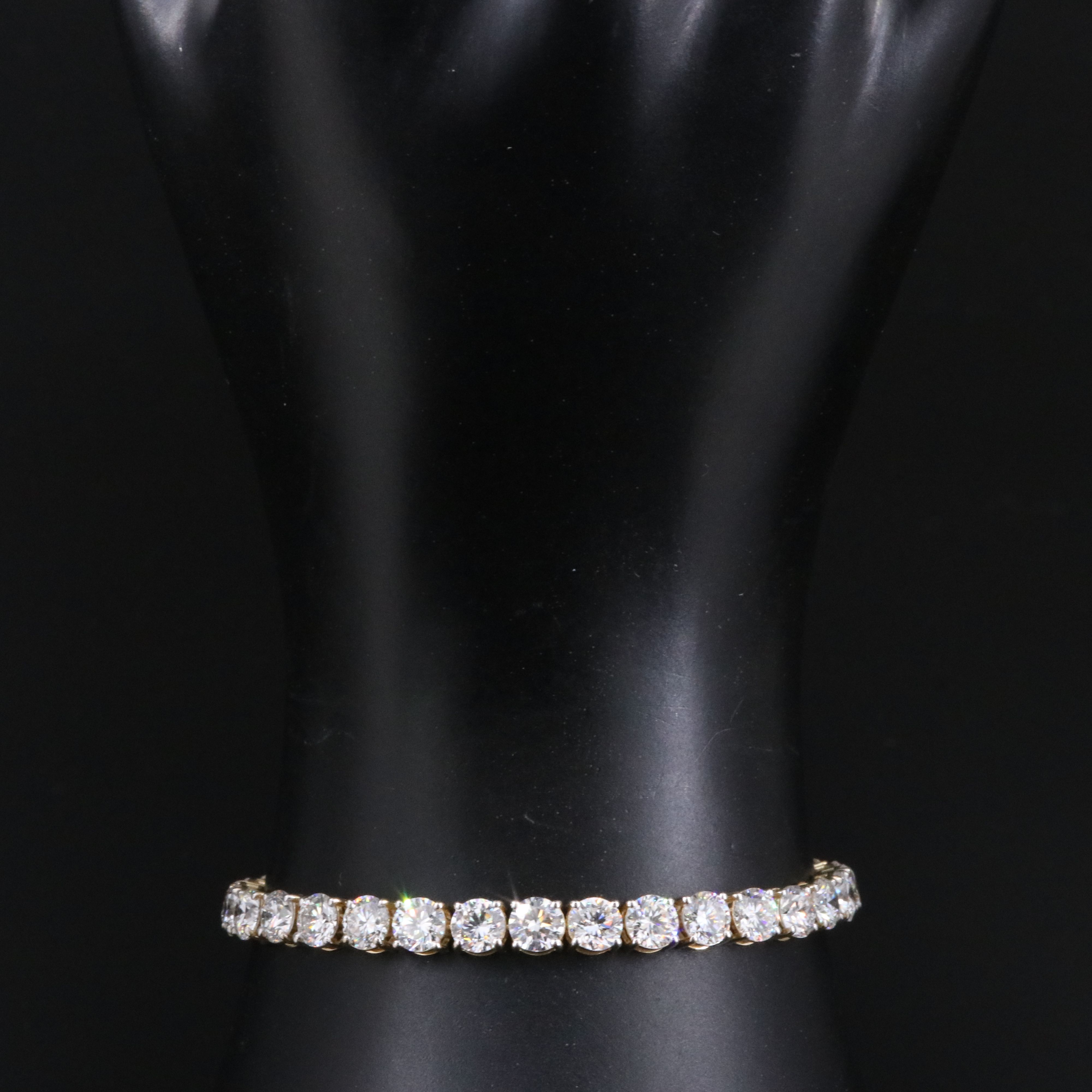 14K 15.70 CTW Lab Grown Diamond Line Bracelet