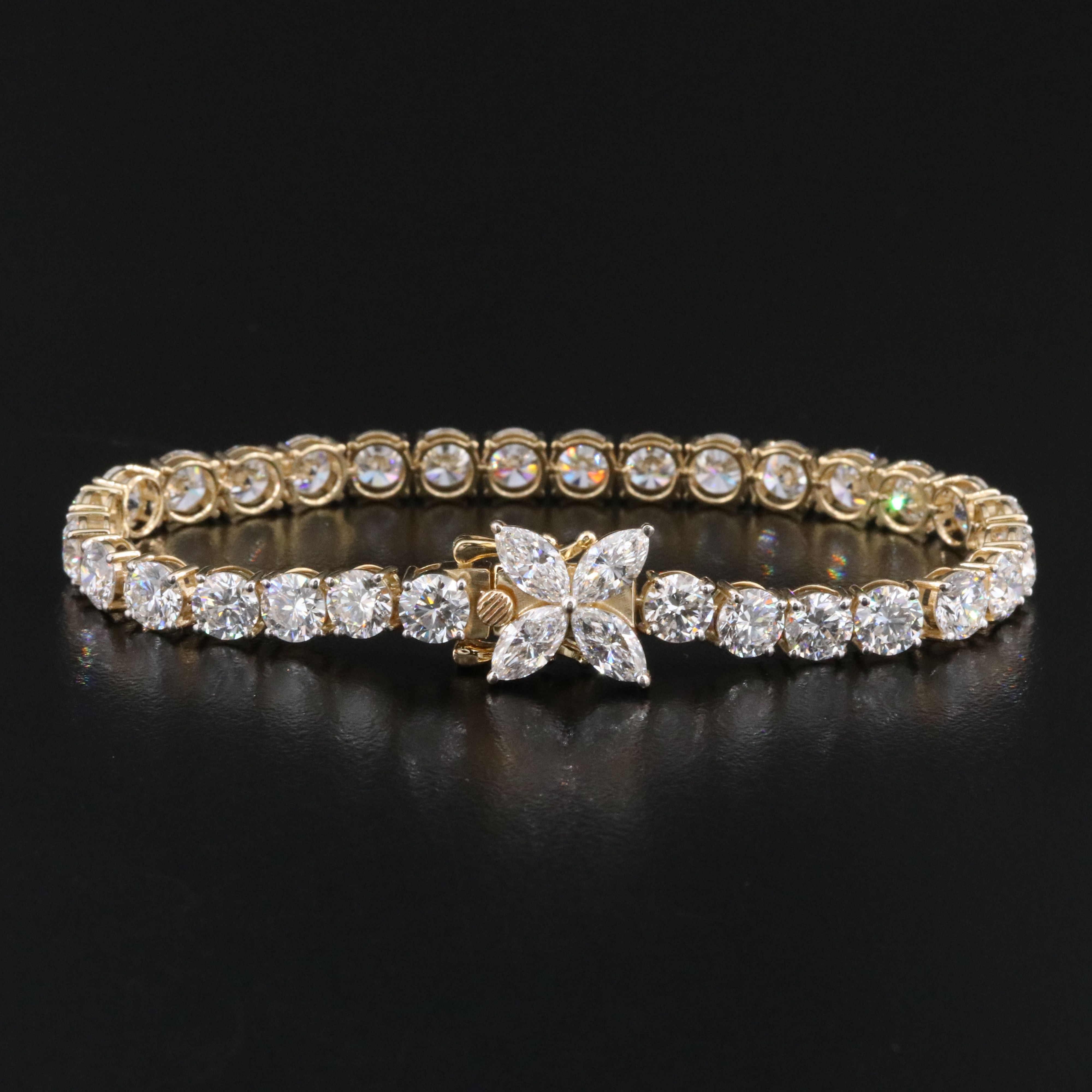 14K 15.70 CTW Lab Grown Diamond Line Bracelet