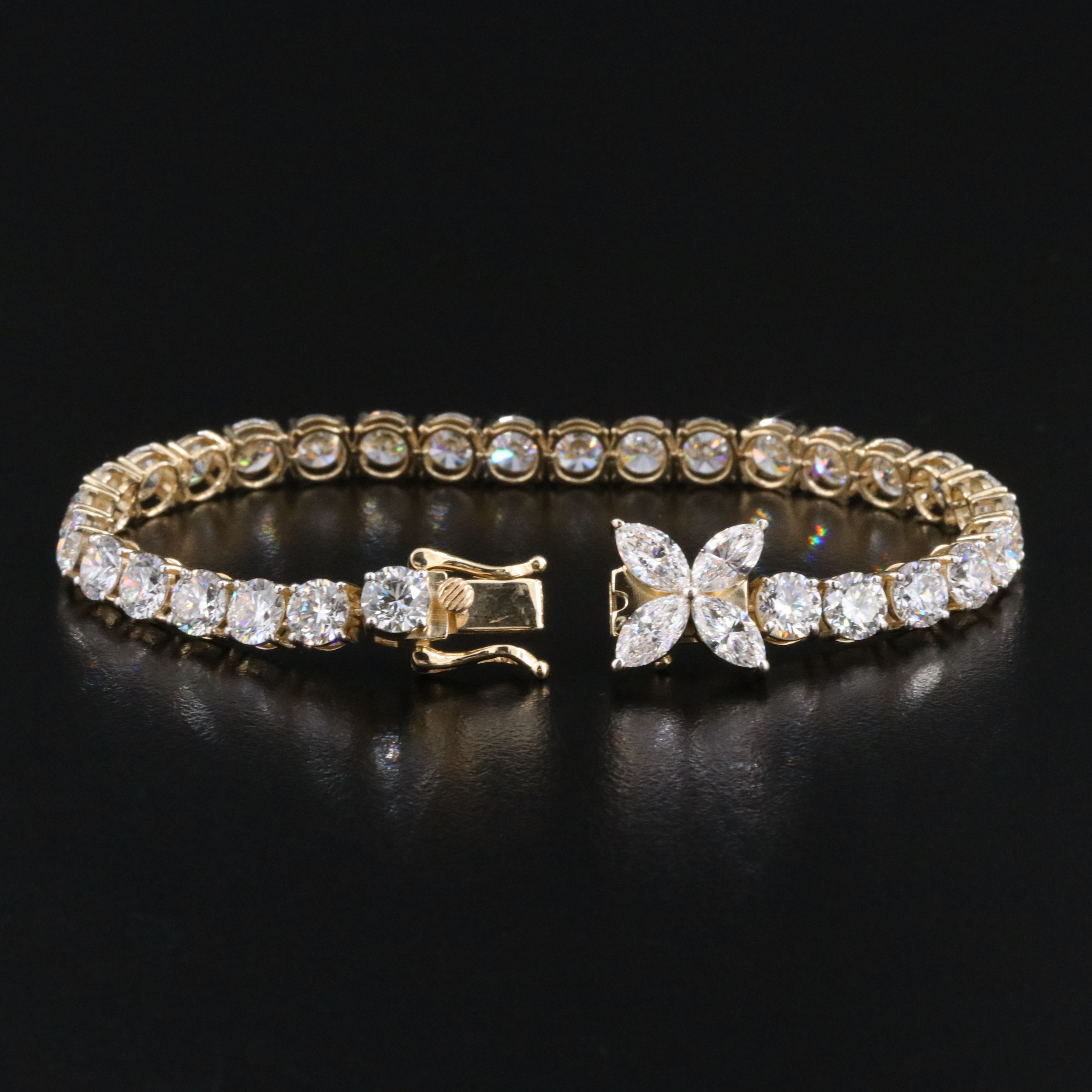 14K 15.70 CTW Lab Grown Diamond Line Bracelet