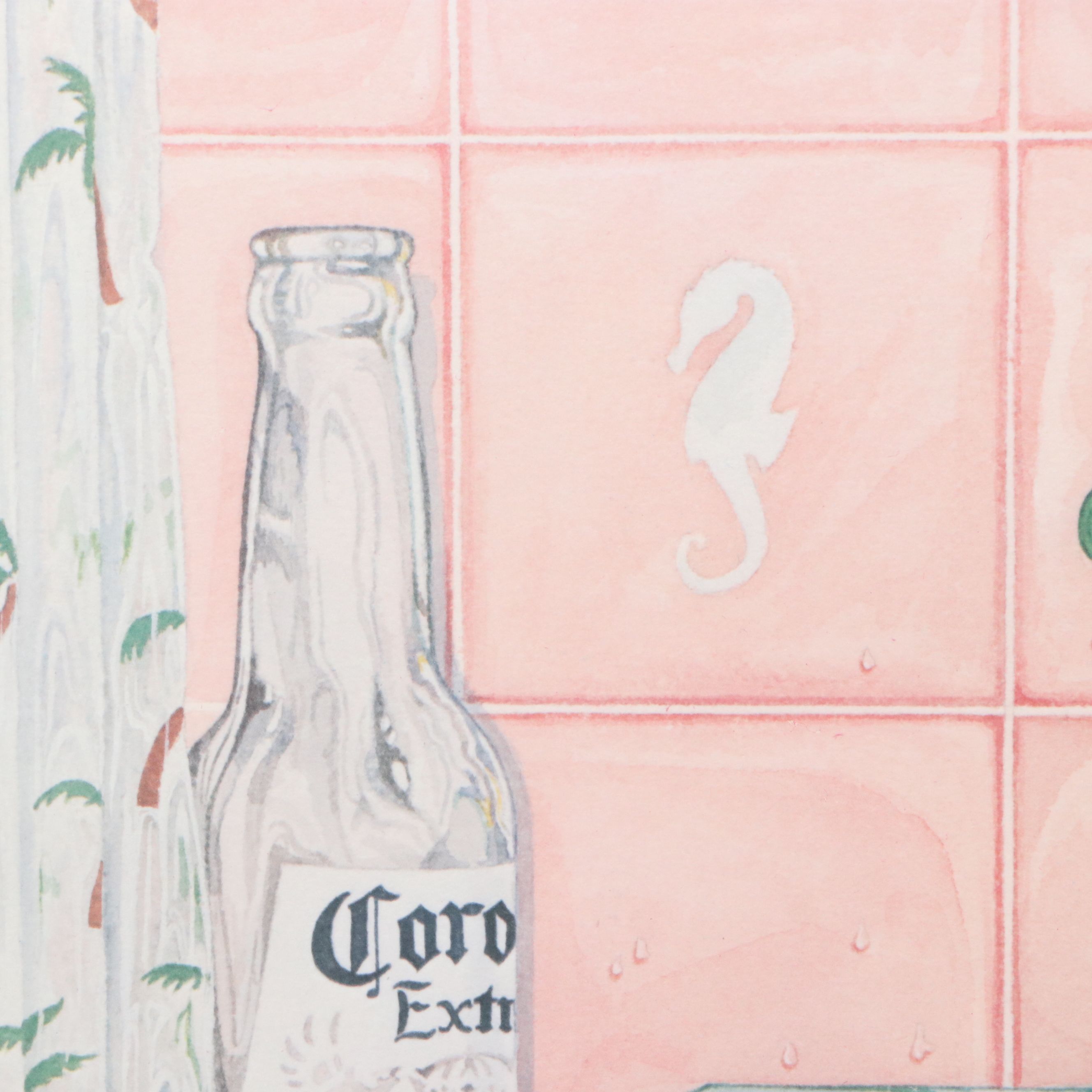 John Ramos Offset Lithograph "The Bath," 1985