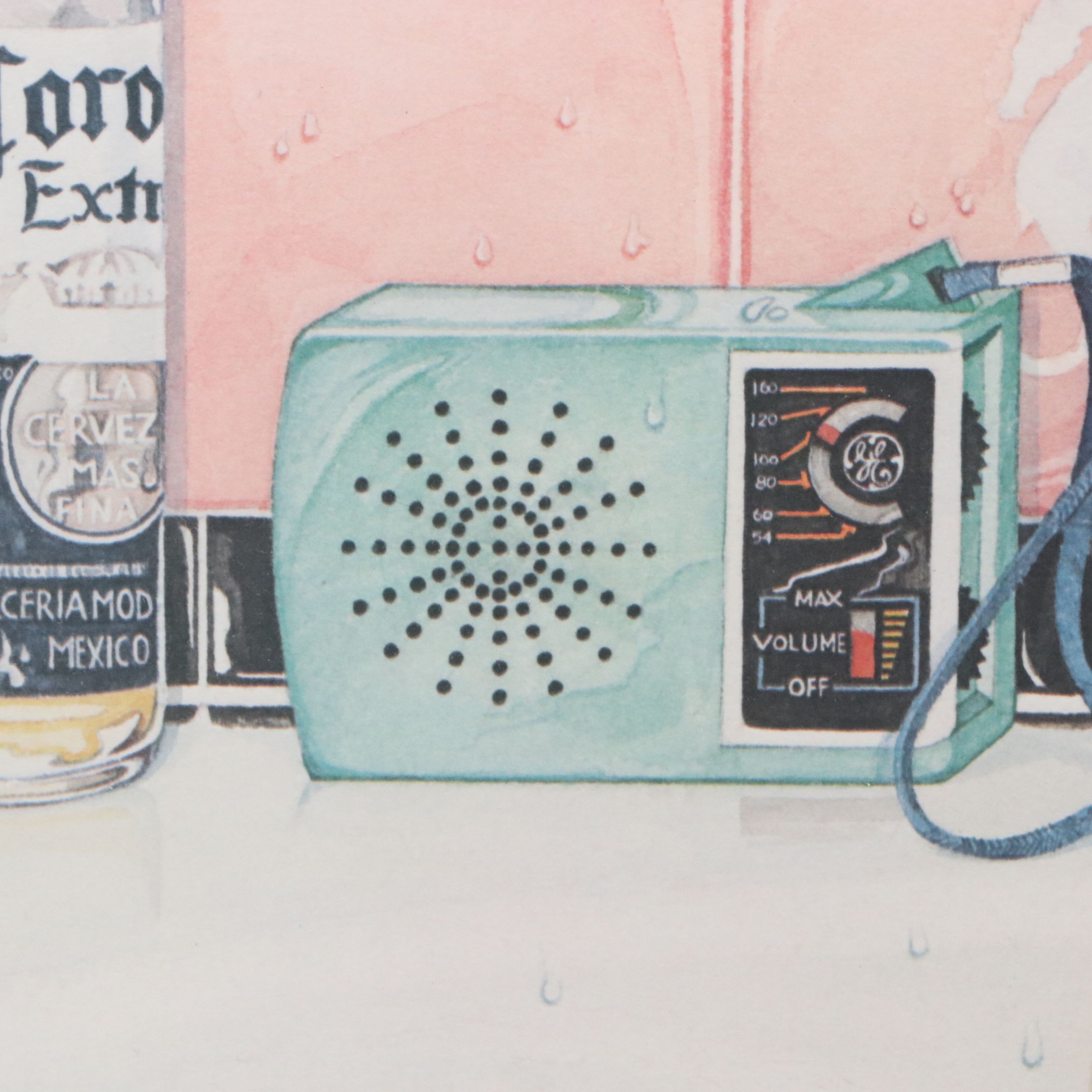 John Ramos Offset Lithograph "The Bath," 1985