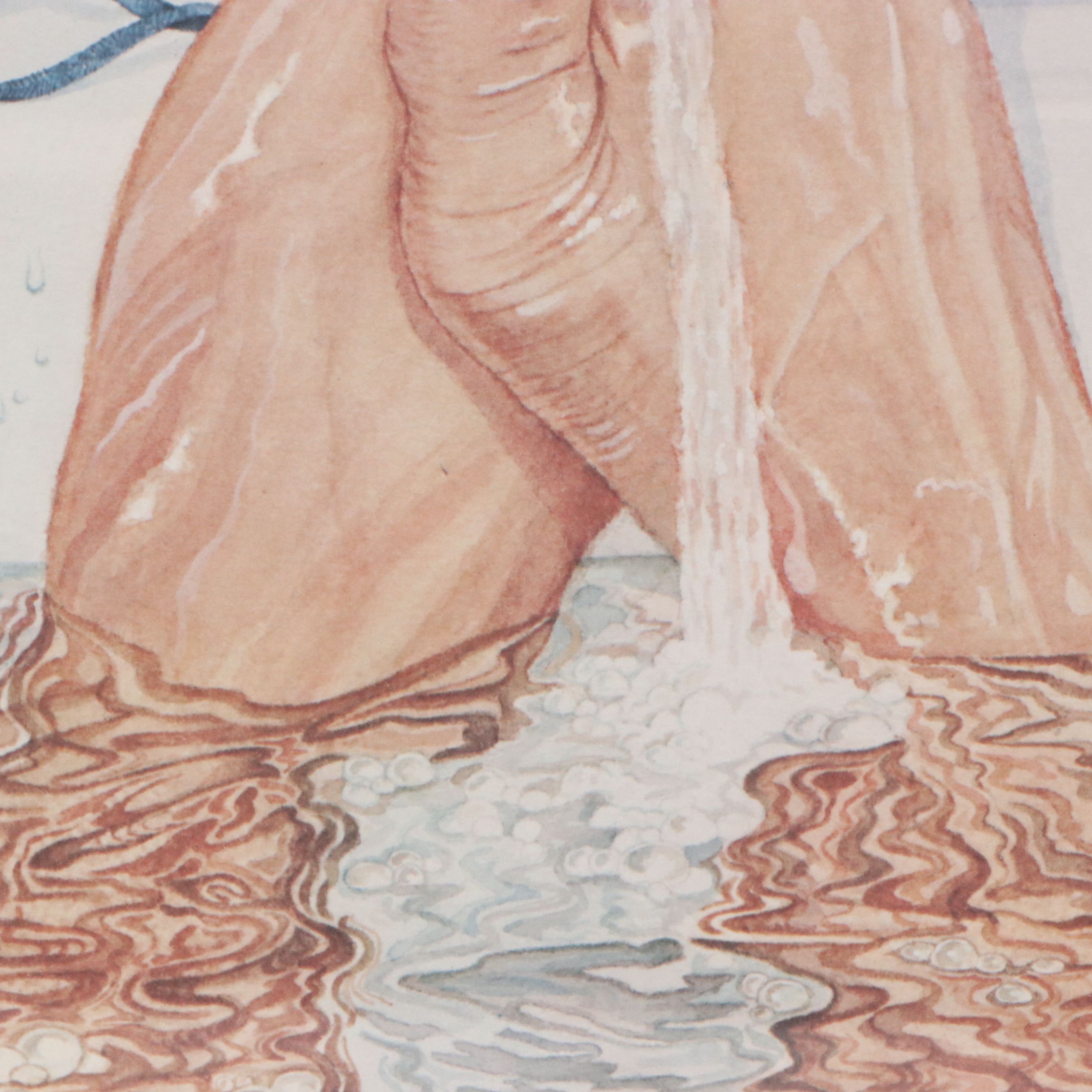 John Ramos Offset Lithograph "The Bath," 1985