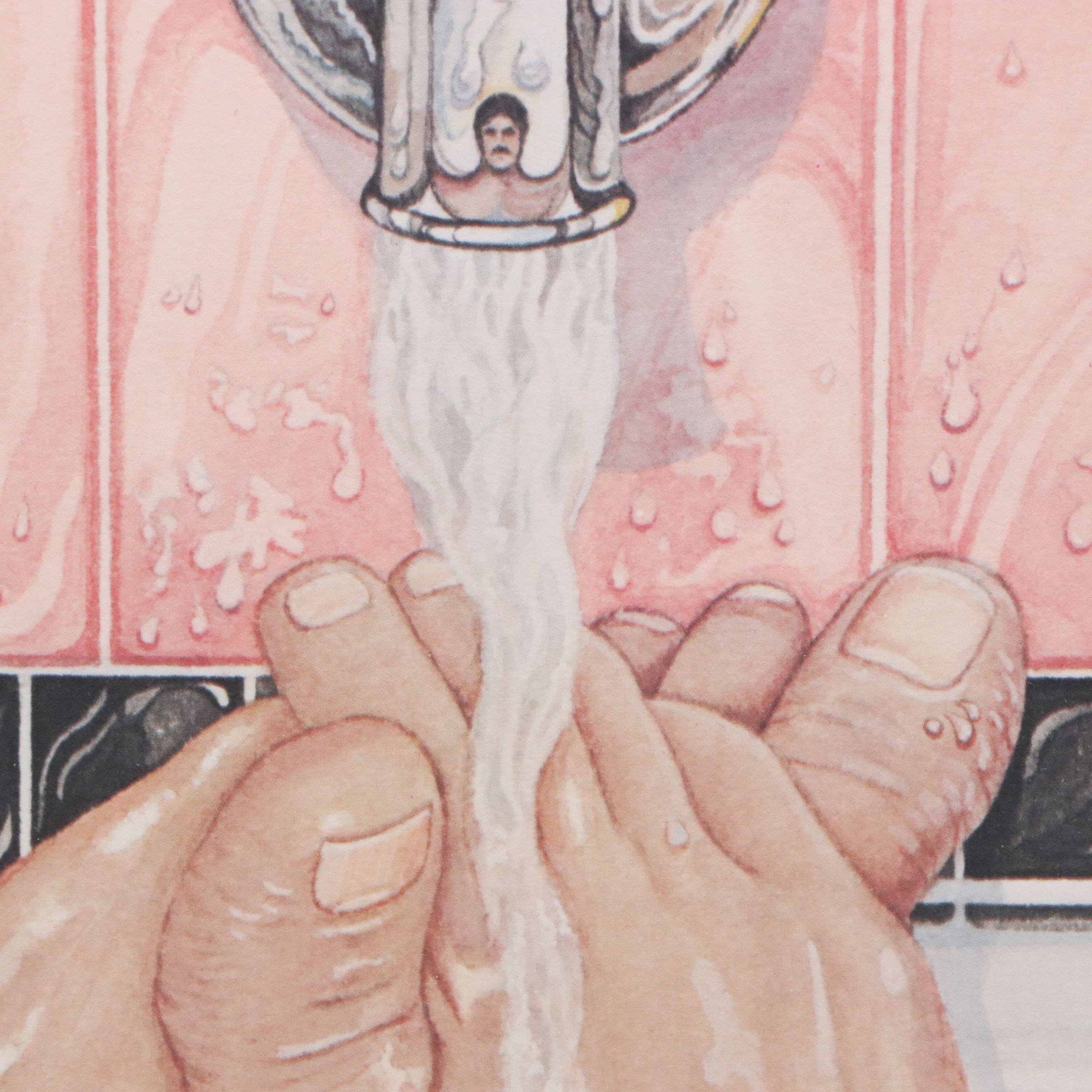 John Ramos Offset Lithograph "The Bath," 1985