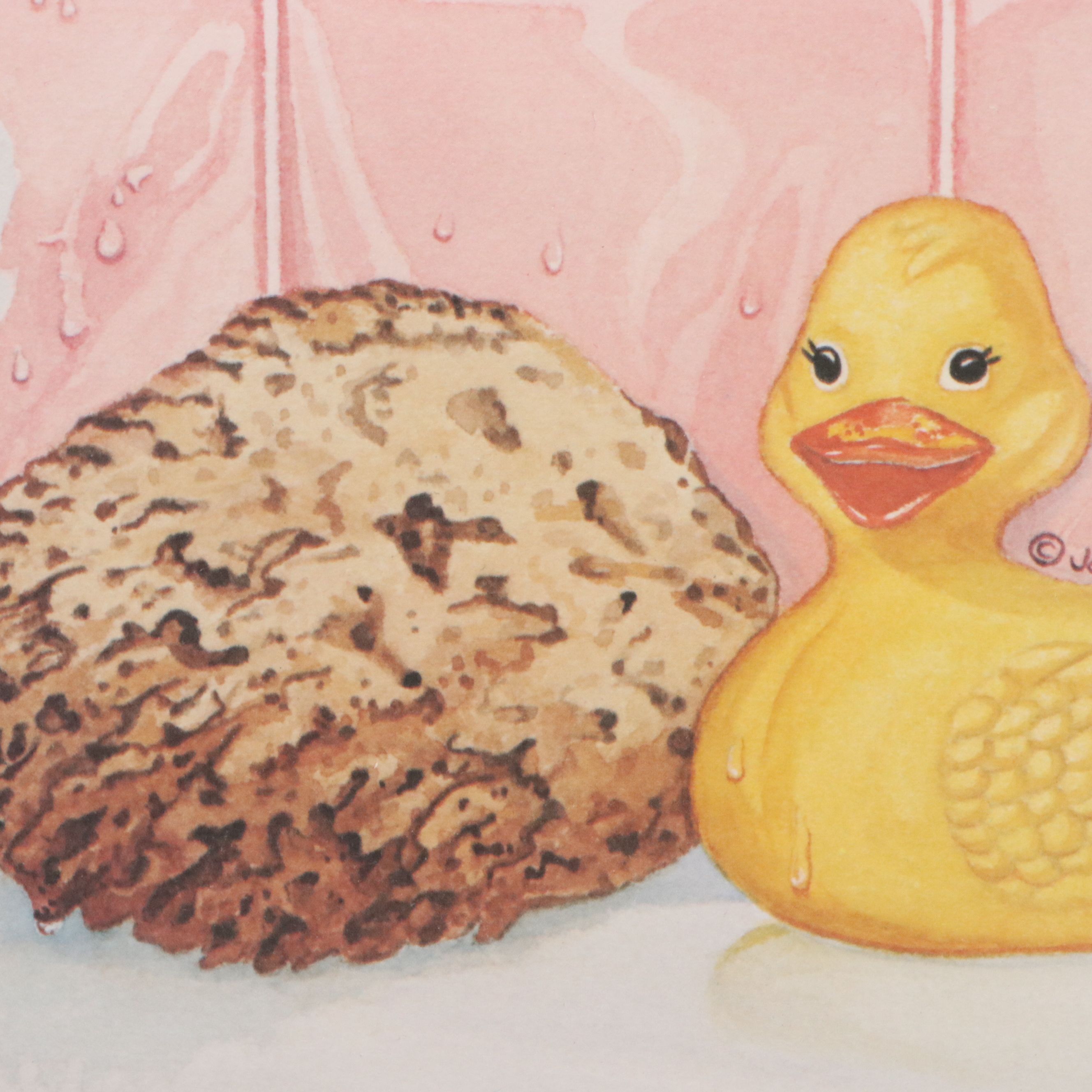 John Ramos Offset Lithograph "The Bath," 1985