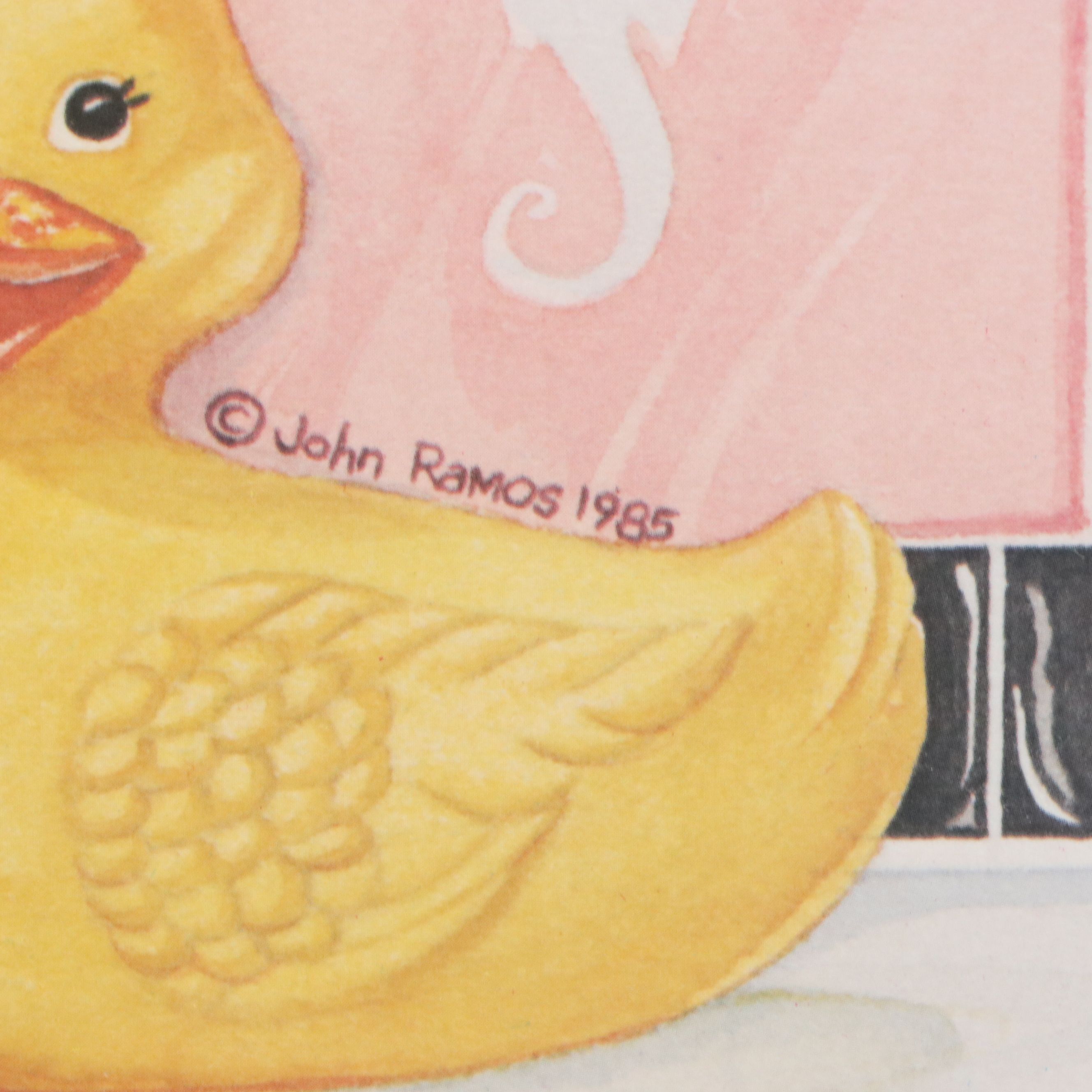 John Ramos Offset Lithograph "The Bath," 1985