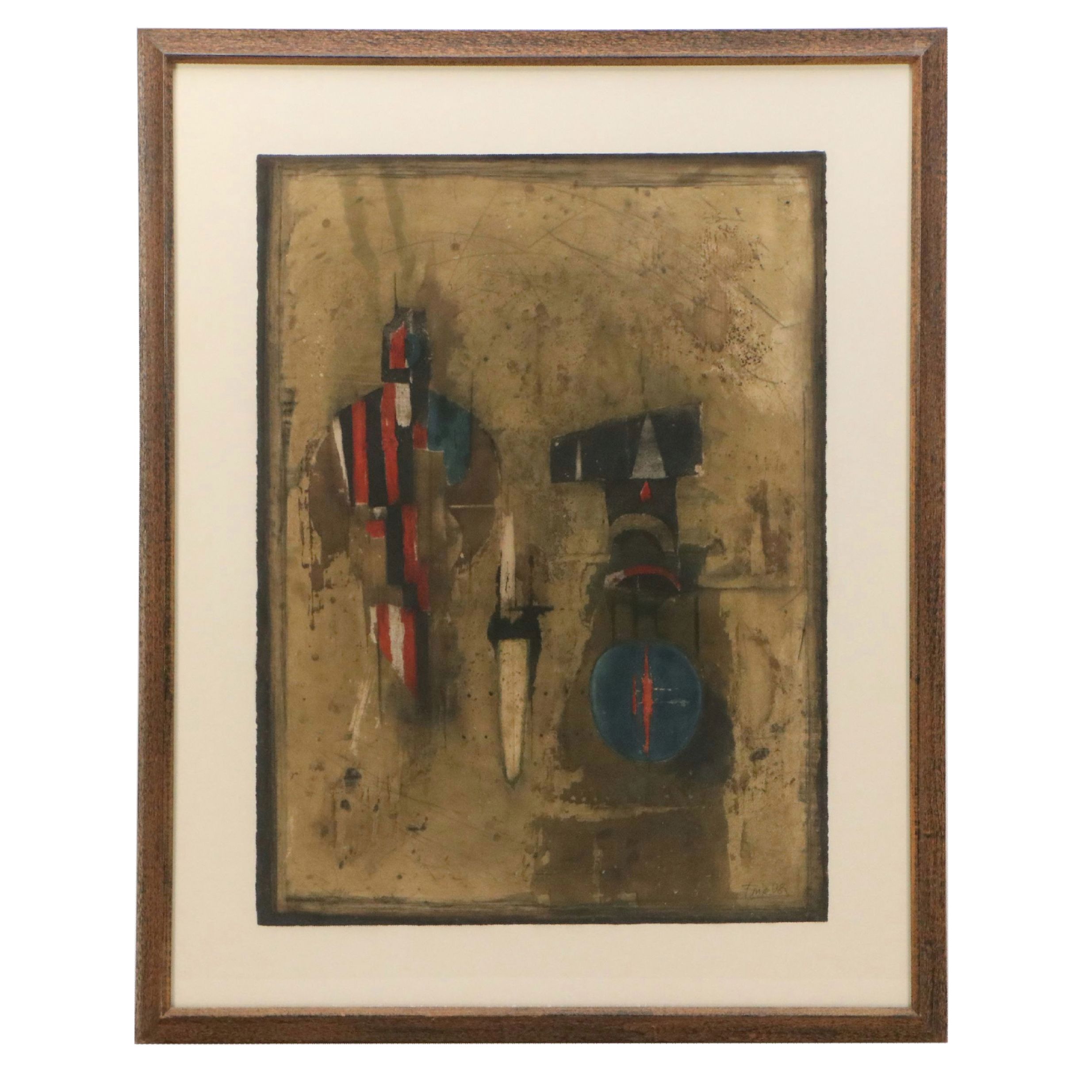 Johnny Friedlaender Etching with Aquatint "Hommage," Circa 1965