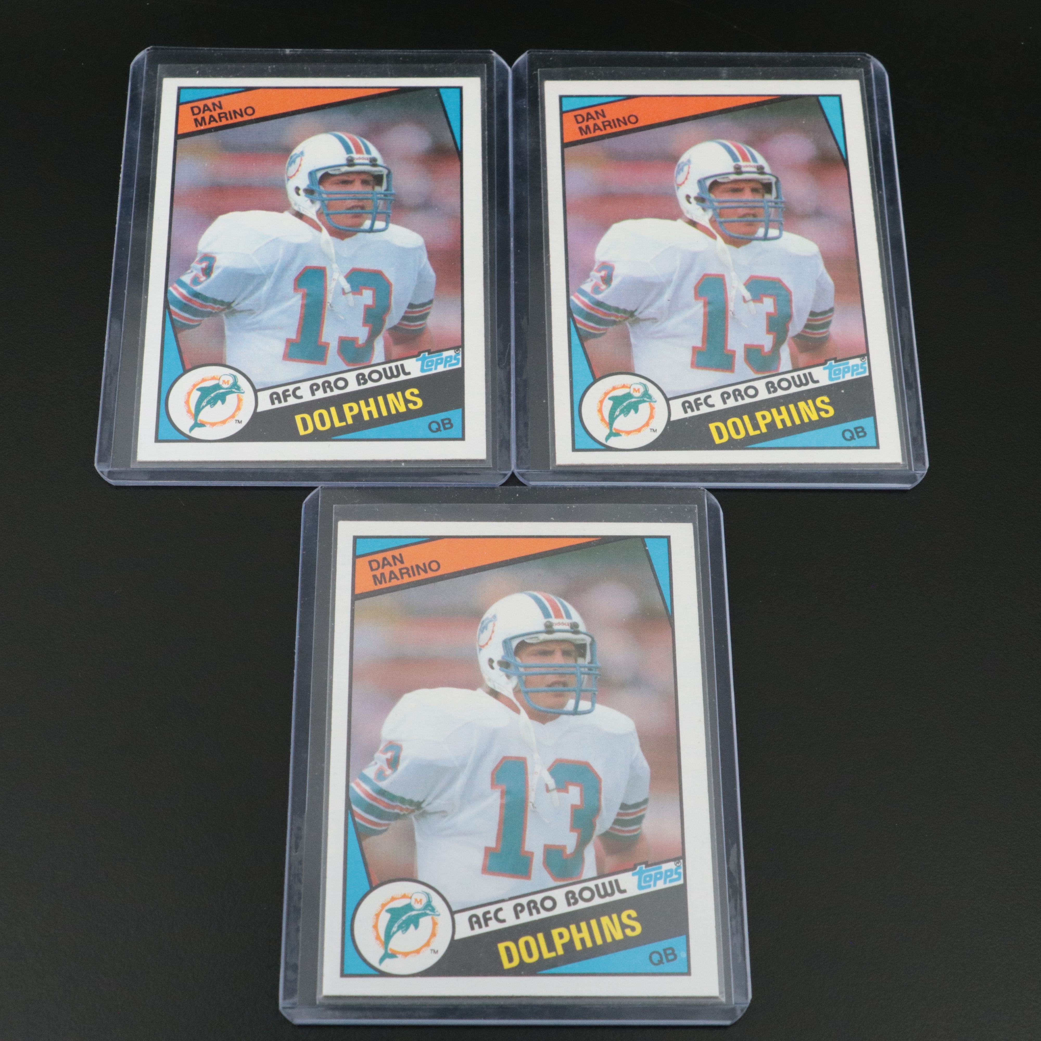 1984 Topps Dan Marino Miami Dolphins Rookie Football Cards