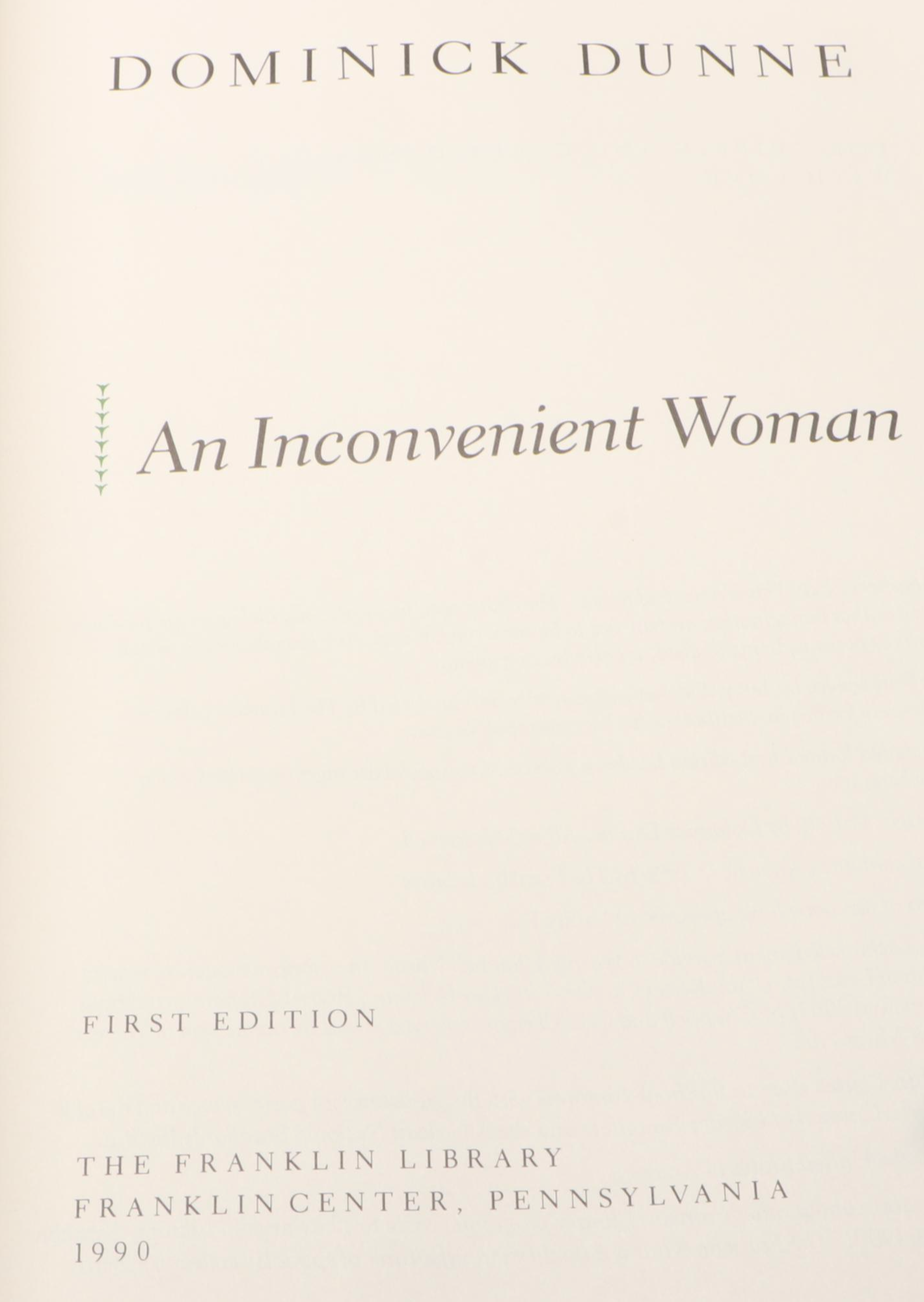 Signed First Edition "A Dangerous Woman" by Mary McGarry Morris and More